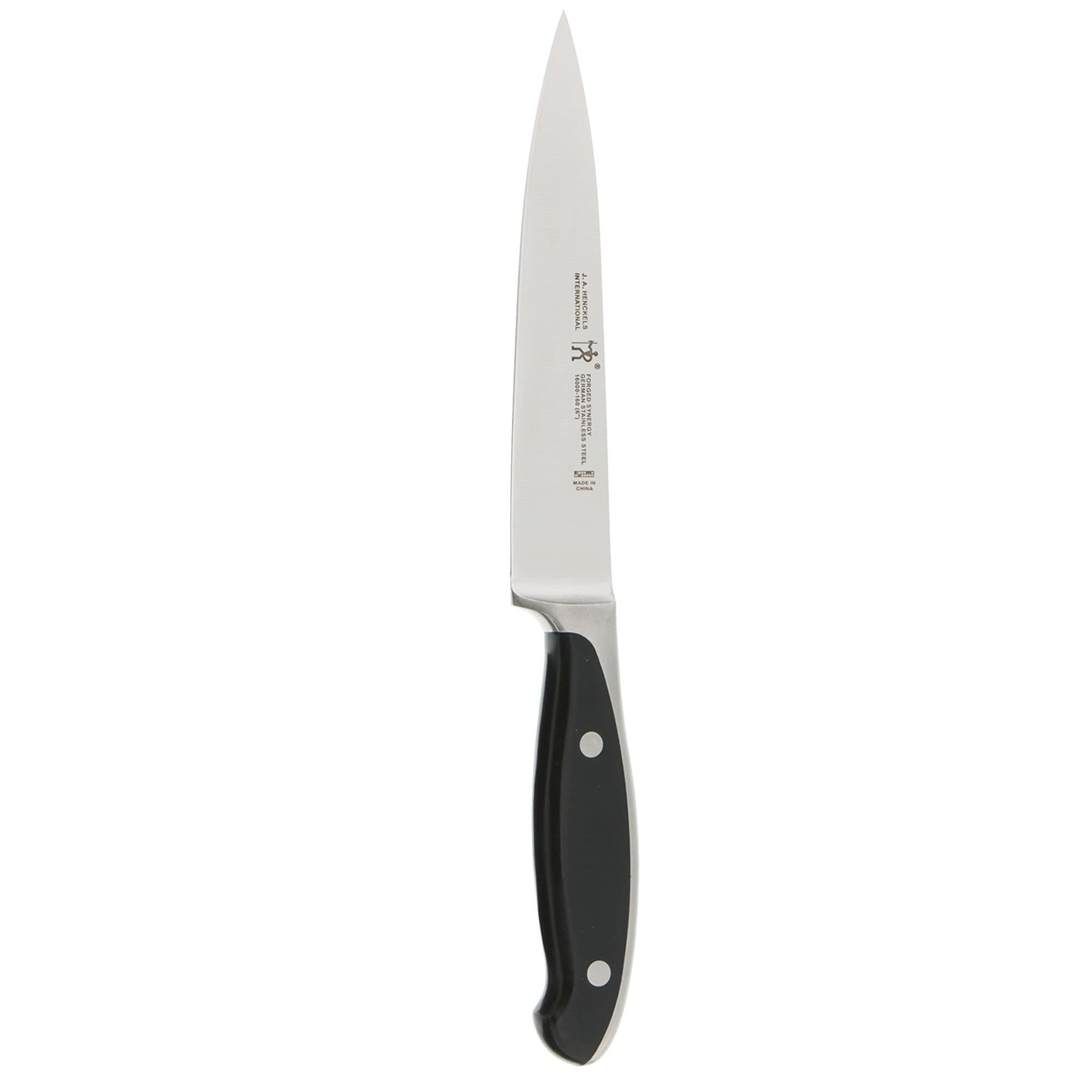 HENCKELS Forged Synergy 6-inch Utility Knife, Black/Stainless Steel