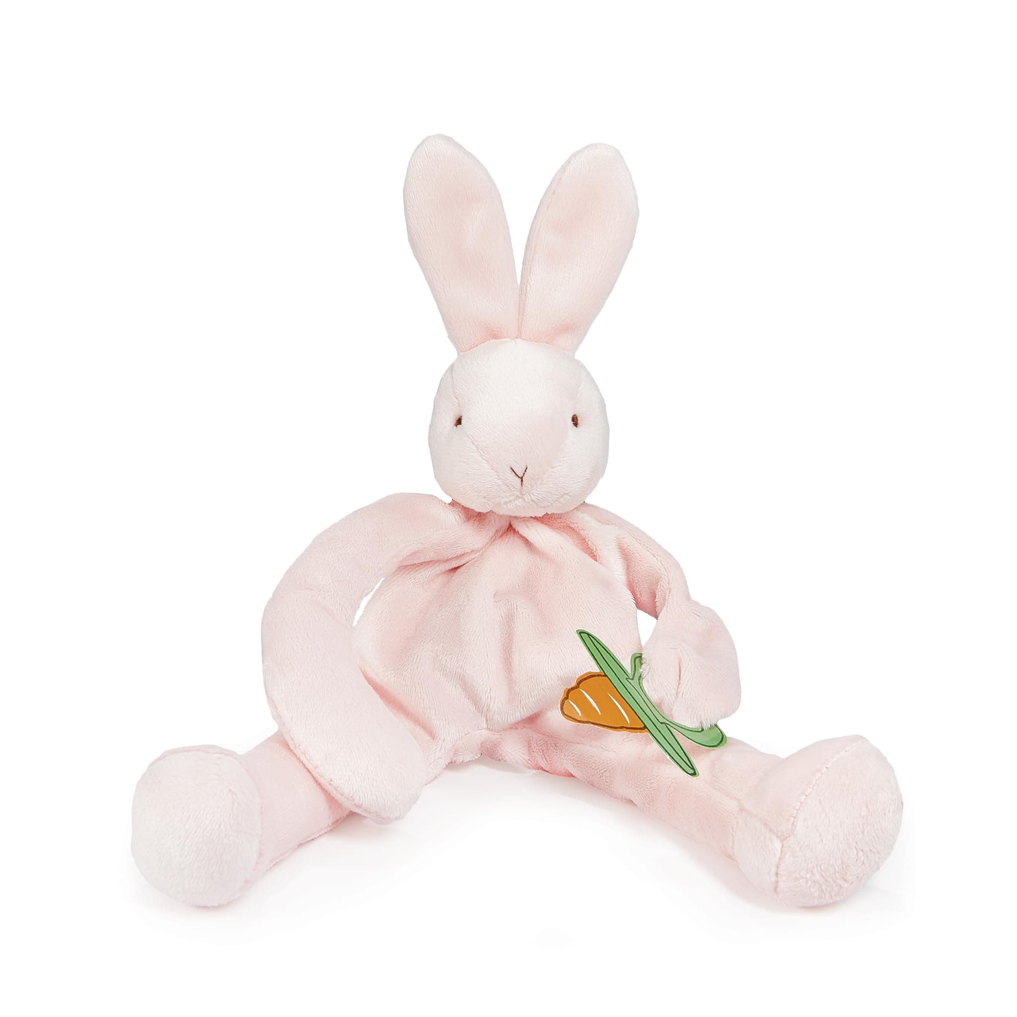 BUNNIES BY THE BAY"Blossom" Bunny Silly Buddy - Animal Pacifier Holder Plush Toy with Velcro Loop Attachment - 10" (25cm) Size