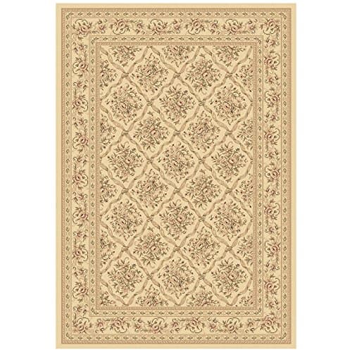 Dynamic Rugs Legacy 58018 Floral Lattice Persian Rug - Ivory