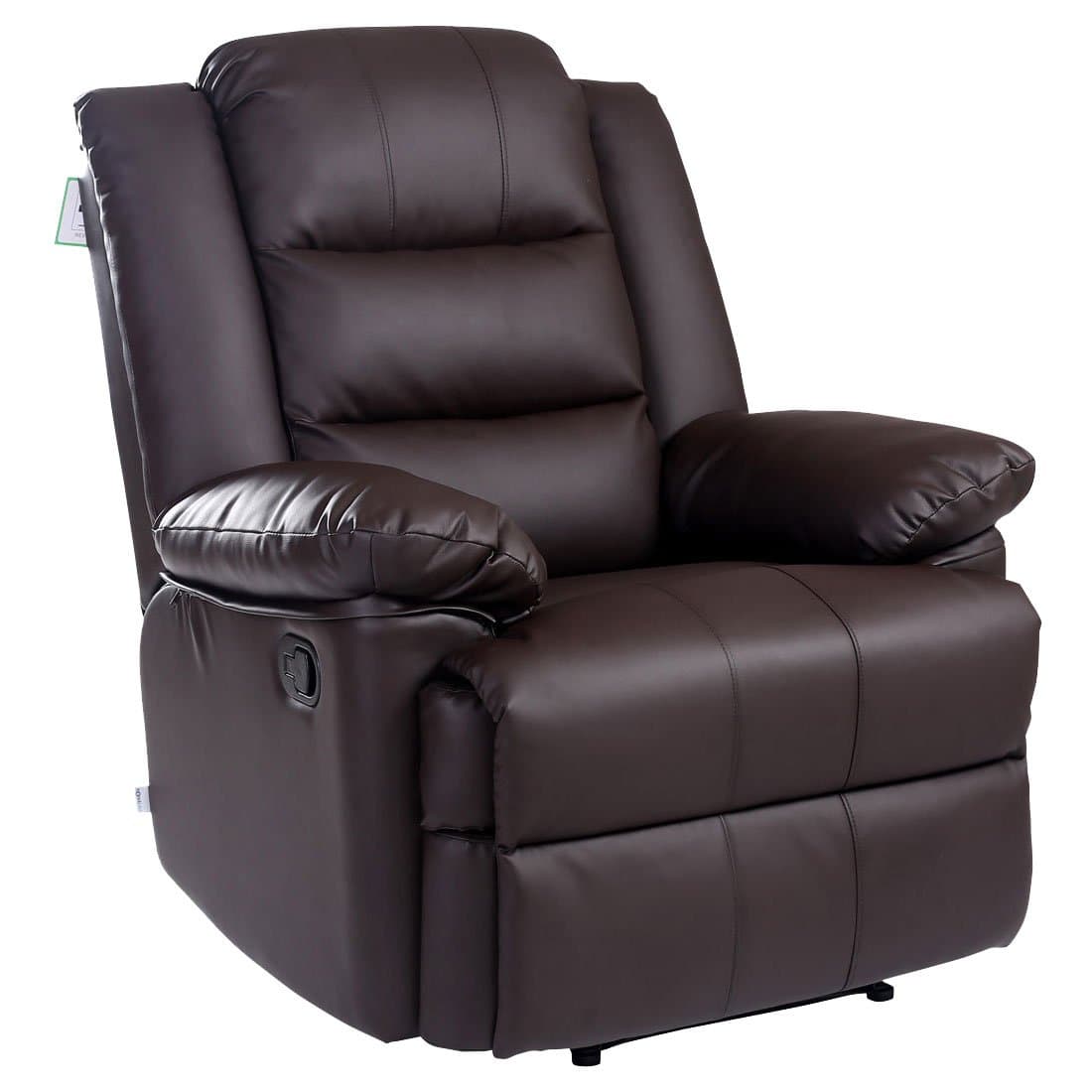 LOXLEY BONDED LEATHER RECLINER ARMCHAIR SOFA HOME LOUNGE CHAIR RECLINING GAMING (Brown)