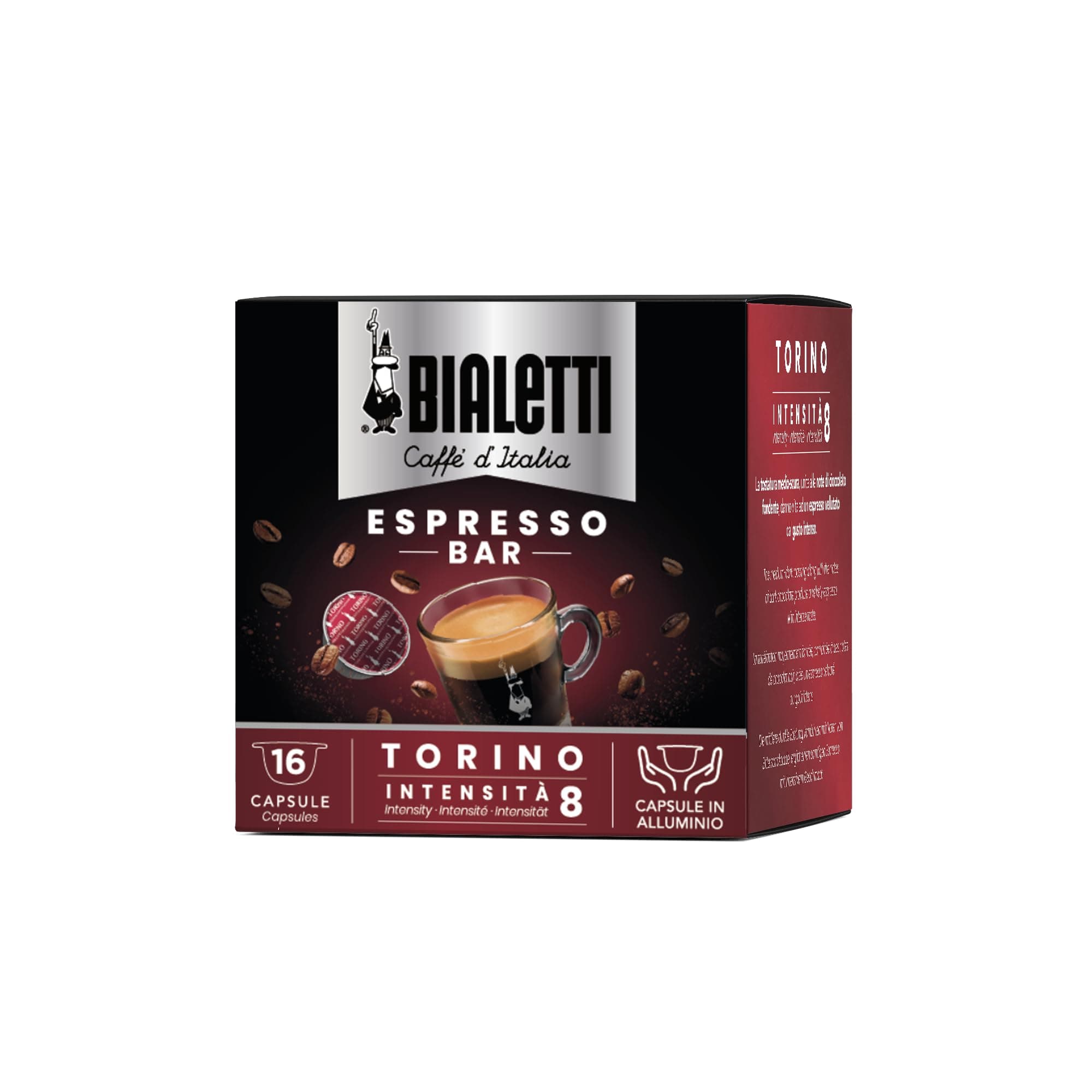Instant Espresso Pods – Torino Roast, Compatible with Gioia Machines, Single Serve Capsules, Rich Italian Flavor (16 Count)
