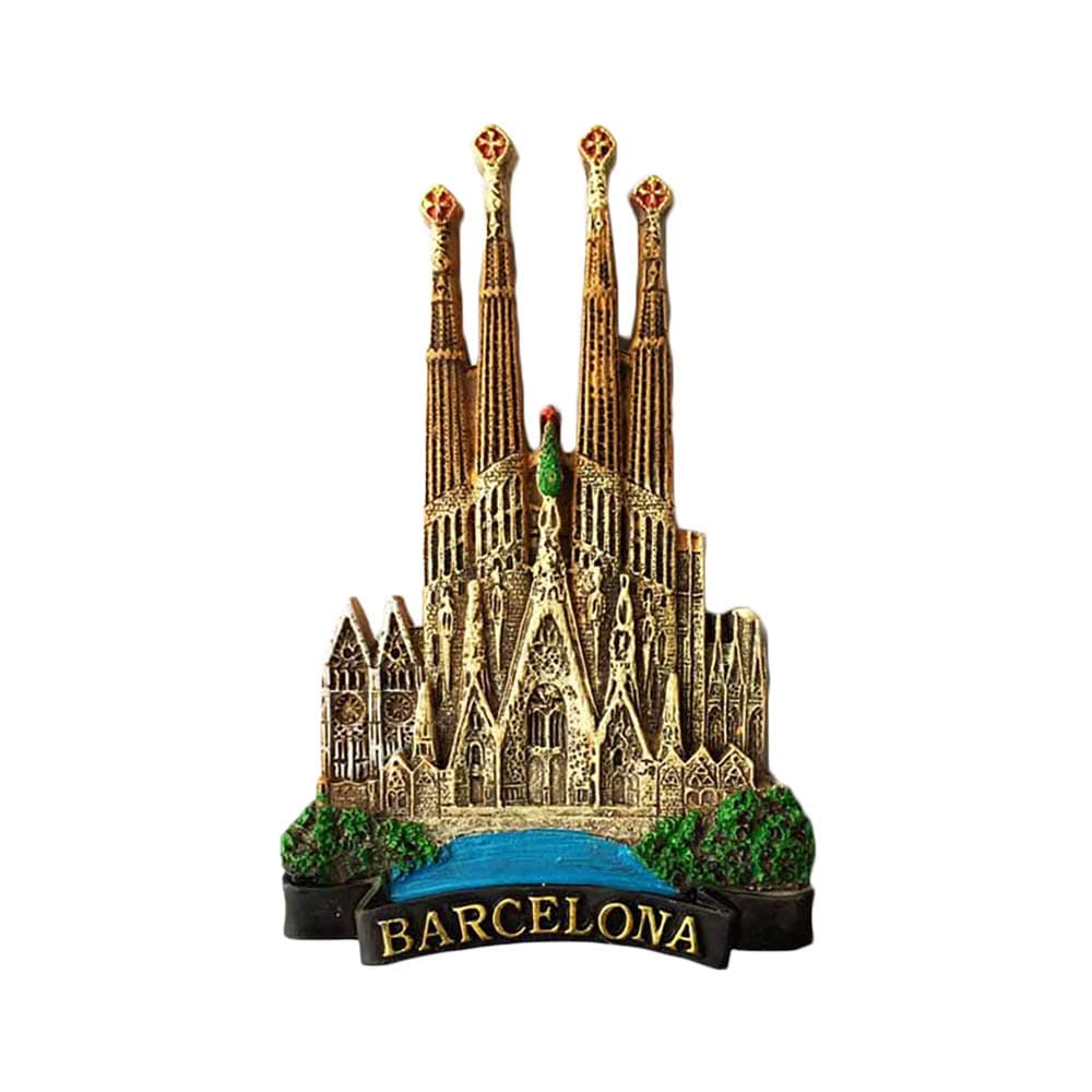 Wedare Magnet Souvenir 3D Sagrada Familia Barcelona Spain Refrigerator Fridge Tourist Handmade Resin Craft ic Stickers Home Kitchen Decoration Travel Gift