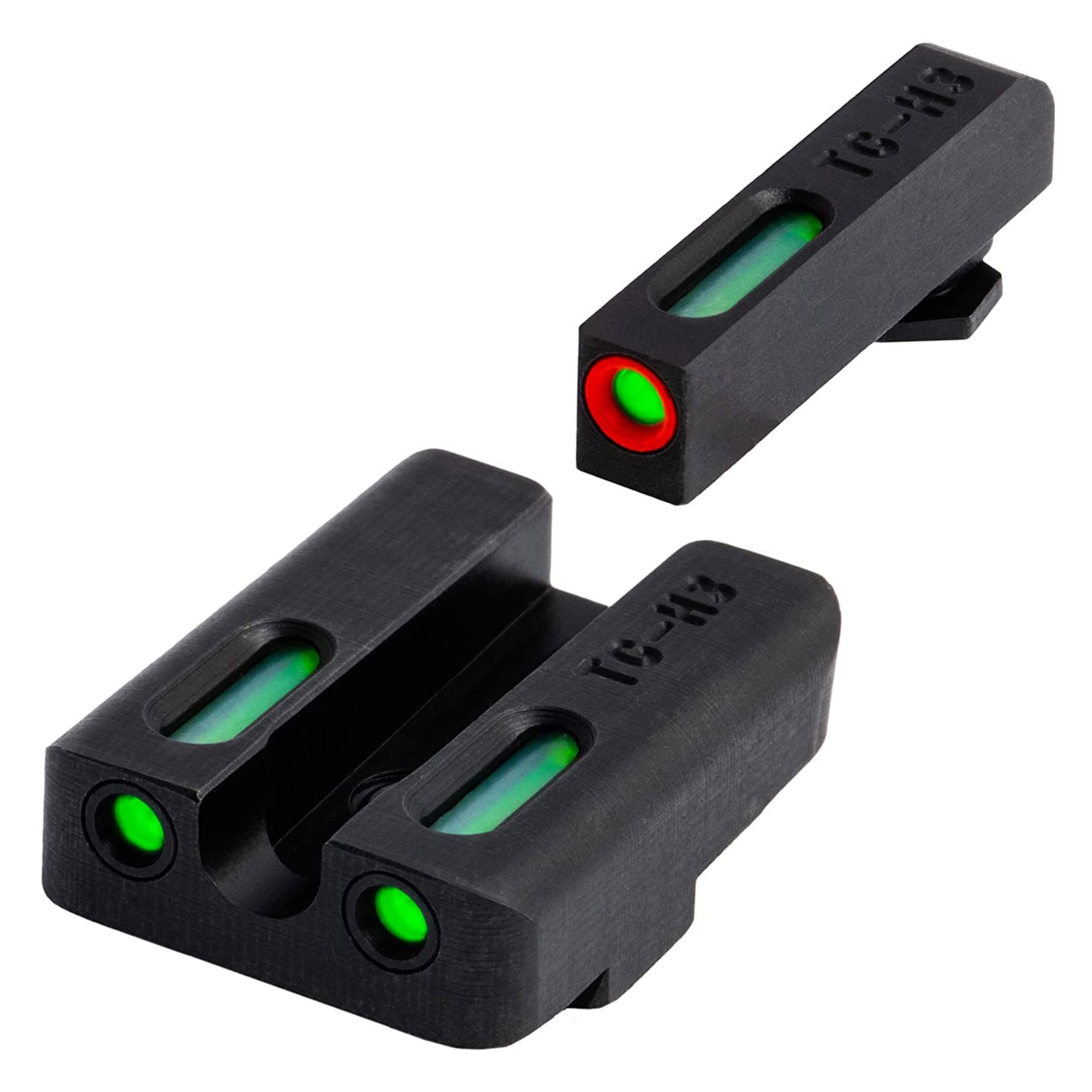 Truglo TFX PRO Handgun Sight, Glowing Shock Proof Tritium and Fiber Optic Night Sight for Handguns, Compact, Durable, and Snag Free Sight