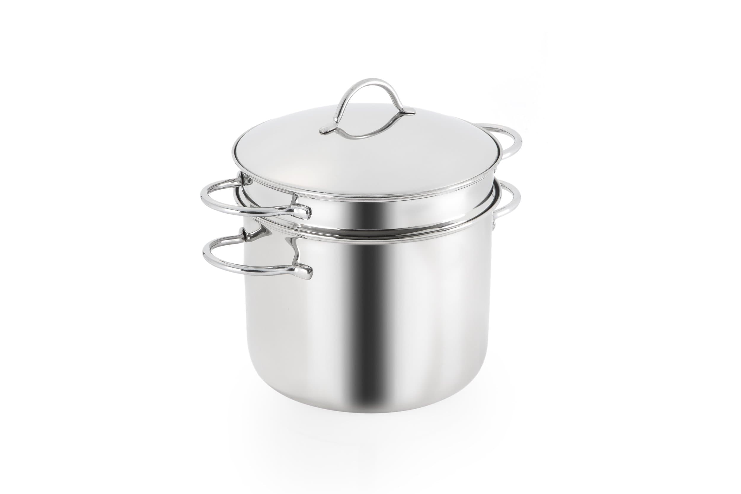 BarazzoniSteel 18/10 Spaghetti Pot, with Basket, 6 L