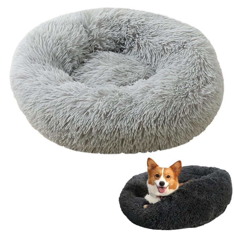 Mr Fluffy Friend Anti Anxiety Dog Bed, My Fluffy Friend Anti Anxiety Dog Bed, Mr Fluffy Friend Dog Bed, My Fluffy Friend Dog Bed, Fluffy Friend Dog Bed (M-60cm /24inch, Light Grey)