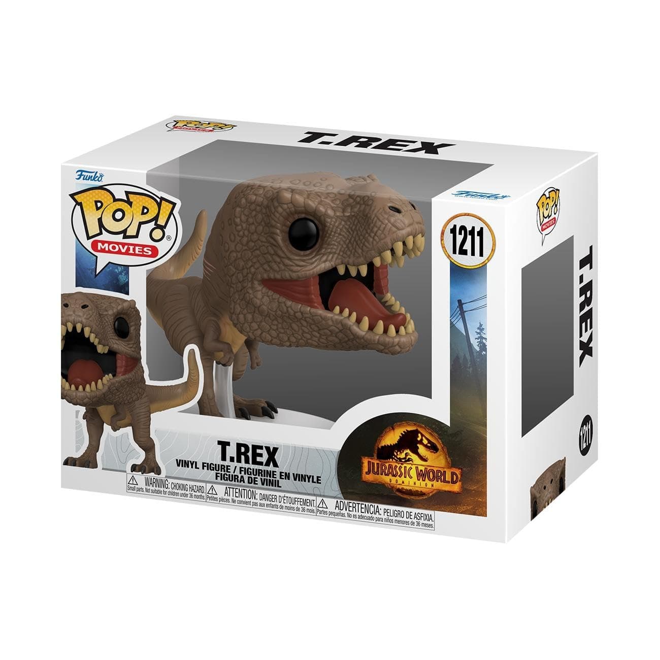 Pop! Movies: JW3 - Tyrannosaurus - T.Rex - Jurassic Park - Collectable Vinyl Figure - Gift Idea - Official Merchandise - Toys for Kids & Adults - Movies Fans - Model Figure for Collectors