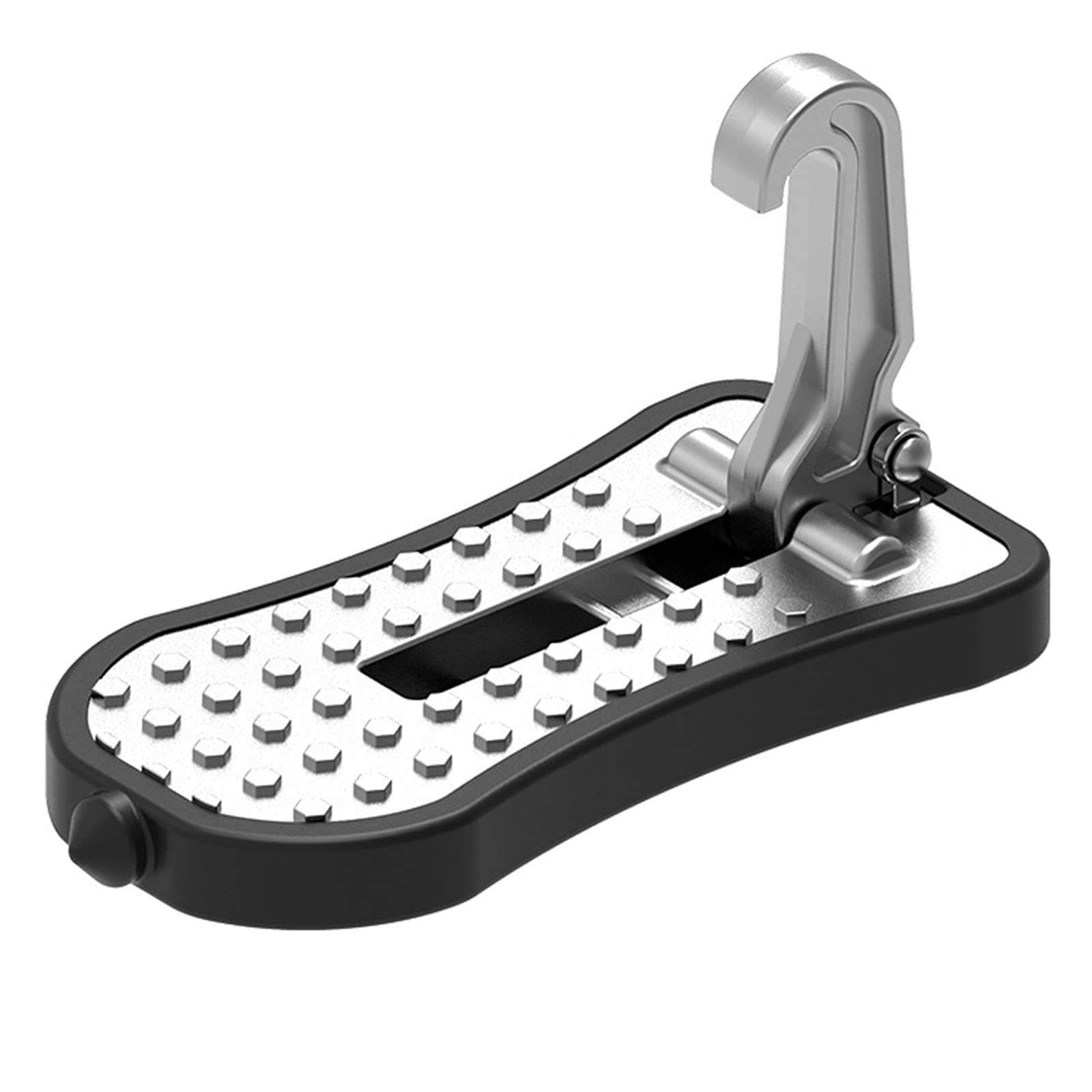 Frunimall Car Doorstep Foot Pegs, Foldable Vehicle Ladder Pedal Multi-Functional Car Door Latch Hook Step U Shaped Mini Foot Pedal Ladder with Safety Hammer Function for SUV, RV,Off-Road Vehicle