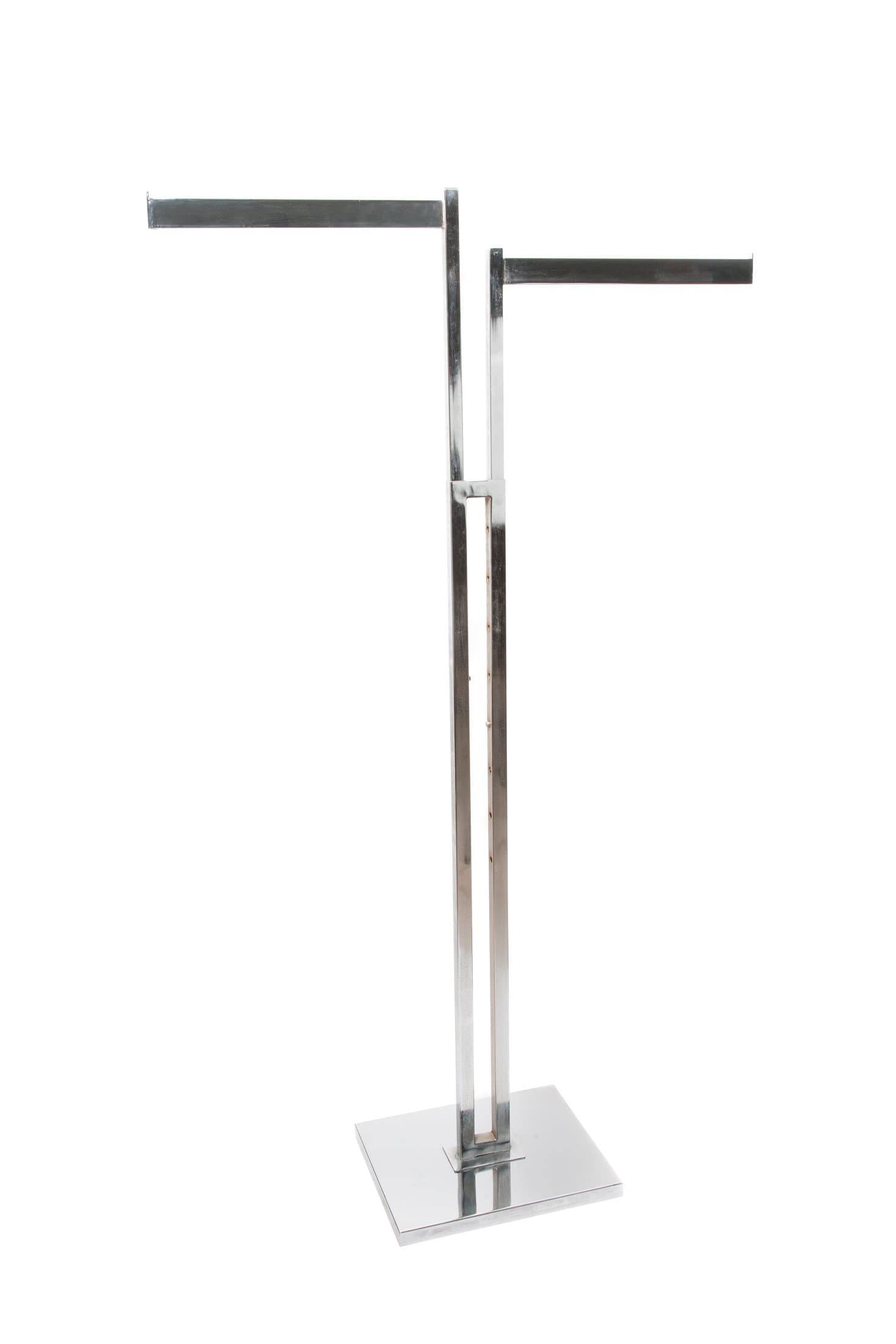 Newtech Display R-20RL/CR 2 Way Rectangular Tubing Straight Arm Rack, Chrome