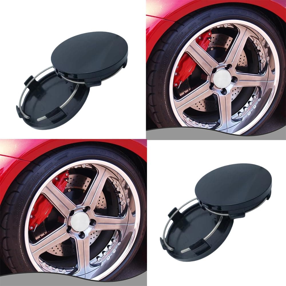 4 Pcs Car Center Hub Cap Stickers for Volkswagen VW Touran Taos Tharu Atlas Teramont Tiguan EOS UP Sharan Scirocco, Resistant Center Wheel Hup Cap Emblem Badge Trims Waterproof No Fading Rust