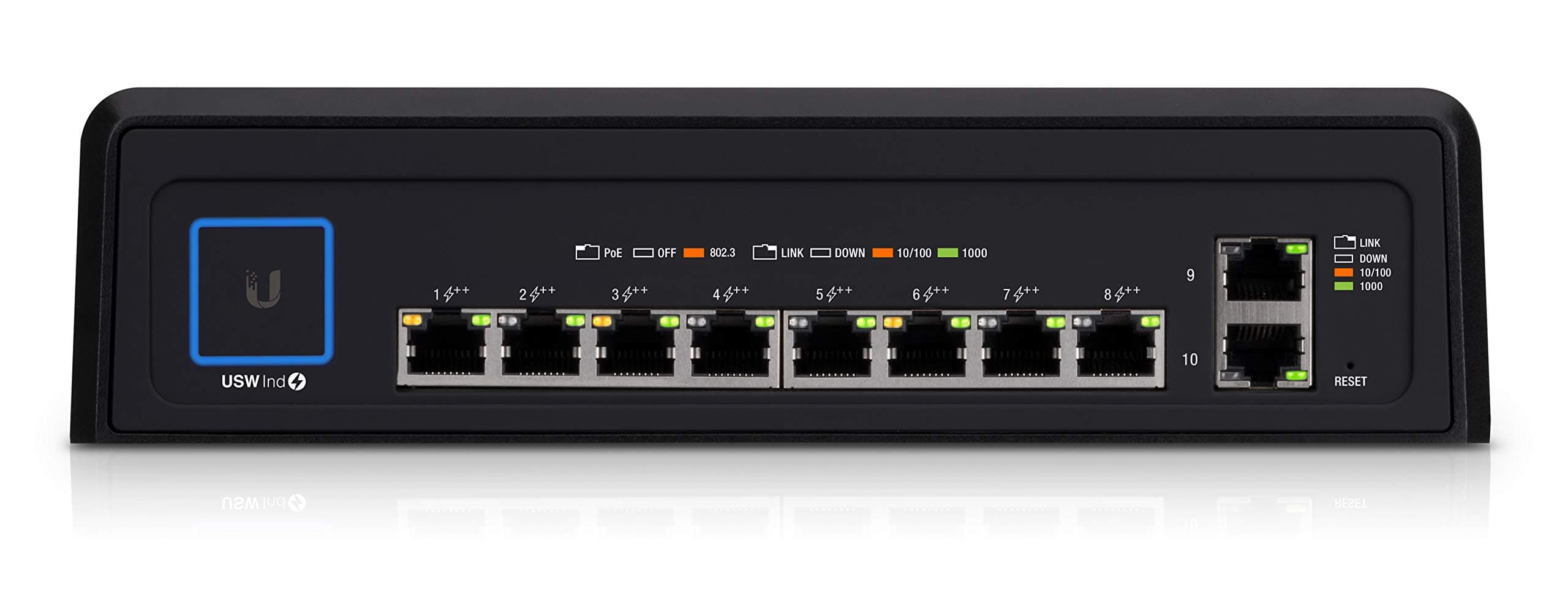 Ubiquiti Networks UniFi Industrial Switch, 10-Port Durable Switch with High-Power 802.3bt PoE++ (USW-Industrial)