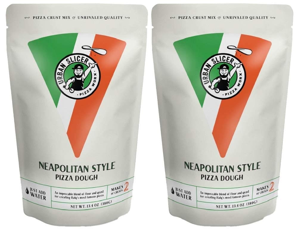 - Pizza Worx - Neapolitan Style Pizza Dough - At-Home Pizza Making Kit for Classic Artisan Crust - 13.4 oz. Bags - 2 Pack - Makes 4 Pizzas