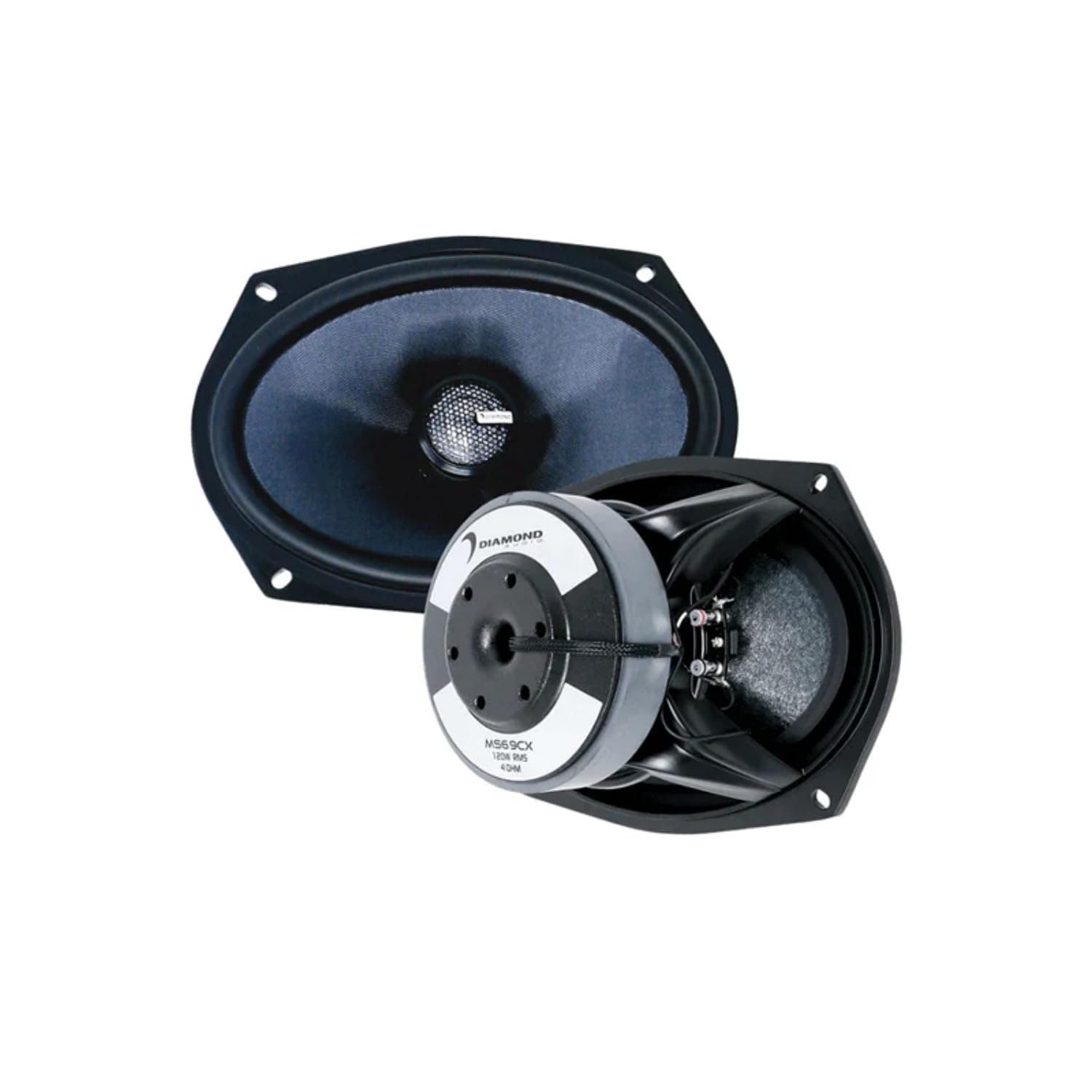 Diamond Audio MS69CX-MS Series 6"x9" 2-Way Coaxial Speakers w/Titanium Dome Tweeter (4Ω)