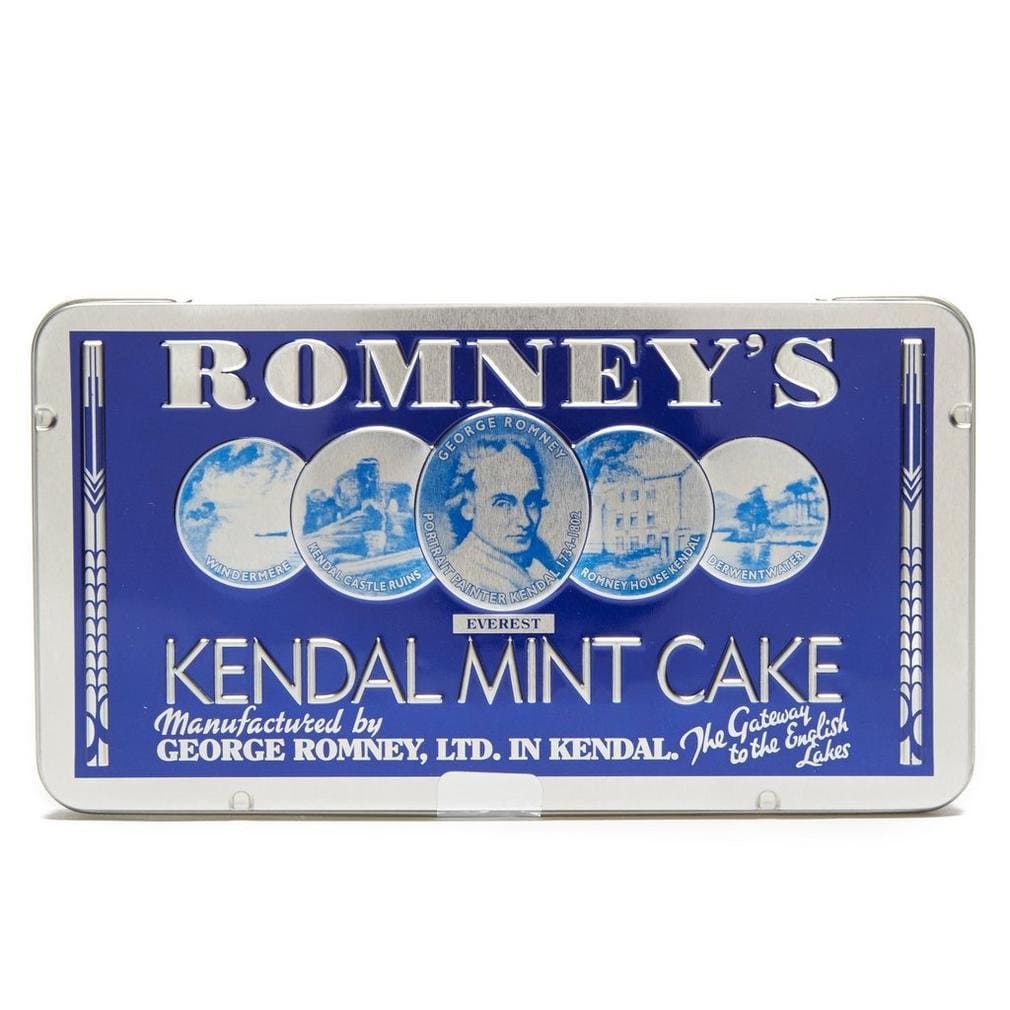 Romney's of Kendal - KENDAL MINT CAKE White bar in Souvenir Presentation Tin (LARGE) 170g/5.98oz
