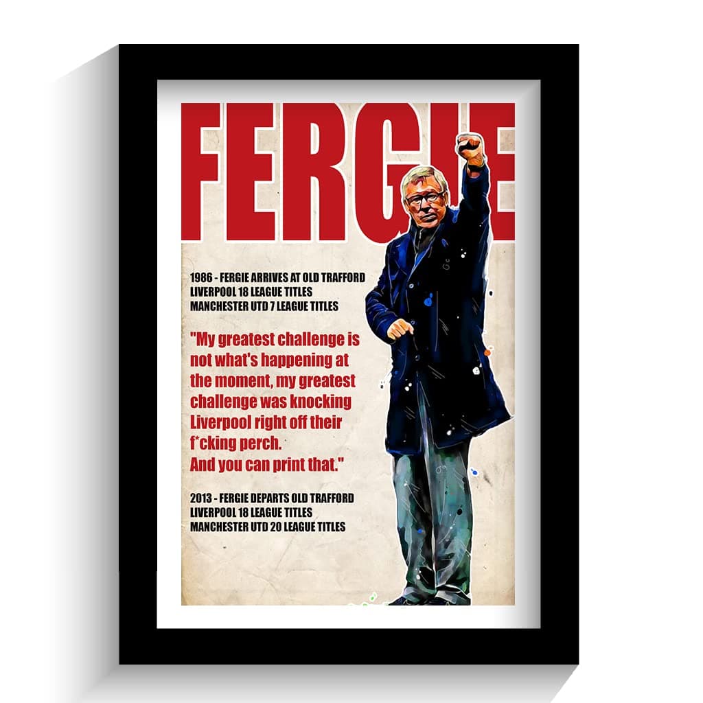 Manchester United - SIR Alex Ferguson - Framed Poster