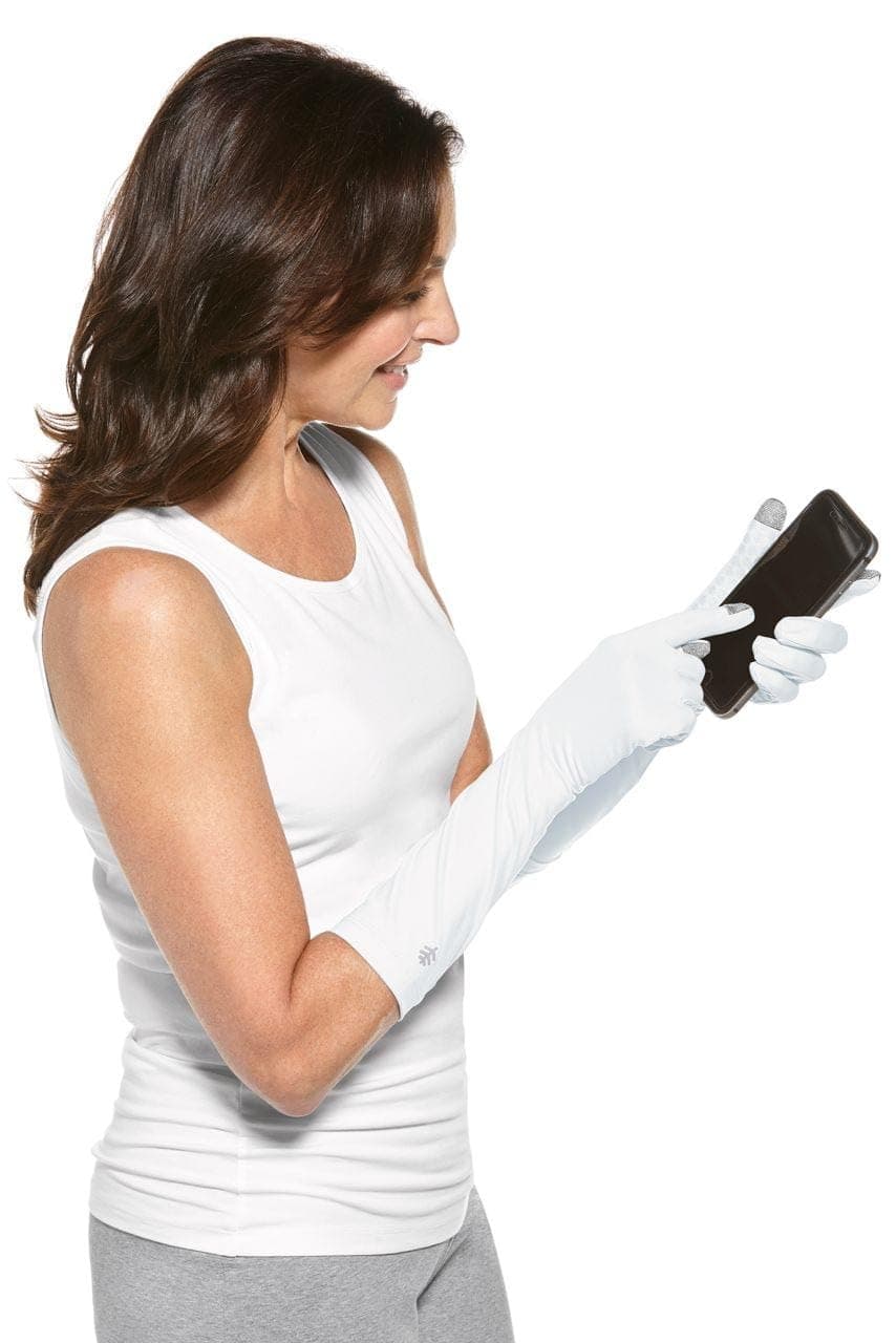 Coolibar Mid-Length UV Sun Glove with Touchscreen Tips - UPF 50+ Sun Protection - Bona