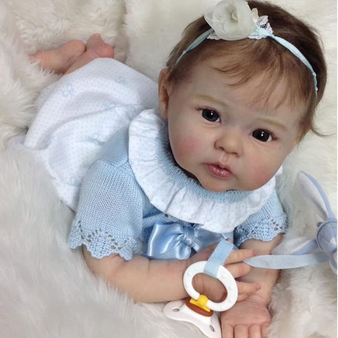 22Inch Lifelike Reborn Dolls Toddler Girls Silicone Baby Realistic Newborn Babies That Look Real Life Open Eyes