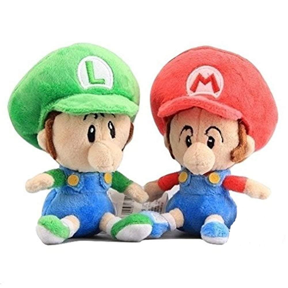 OurGame Super Mario Bros Baby Mario & Baby Luigi Stuffed Plush 6'' 2 pcs/Set