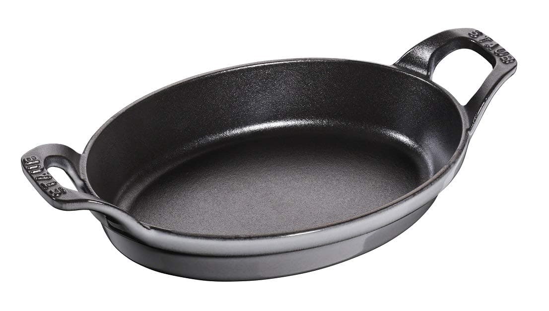 STAUB Oval Roasting Dish, 21 cm, Graphite Grey