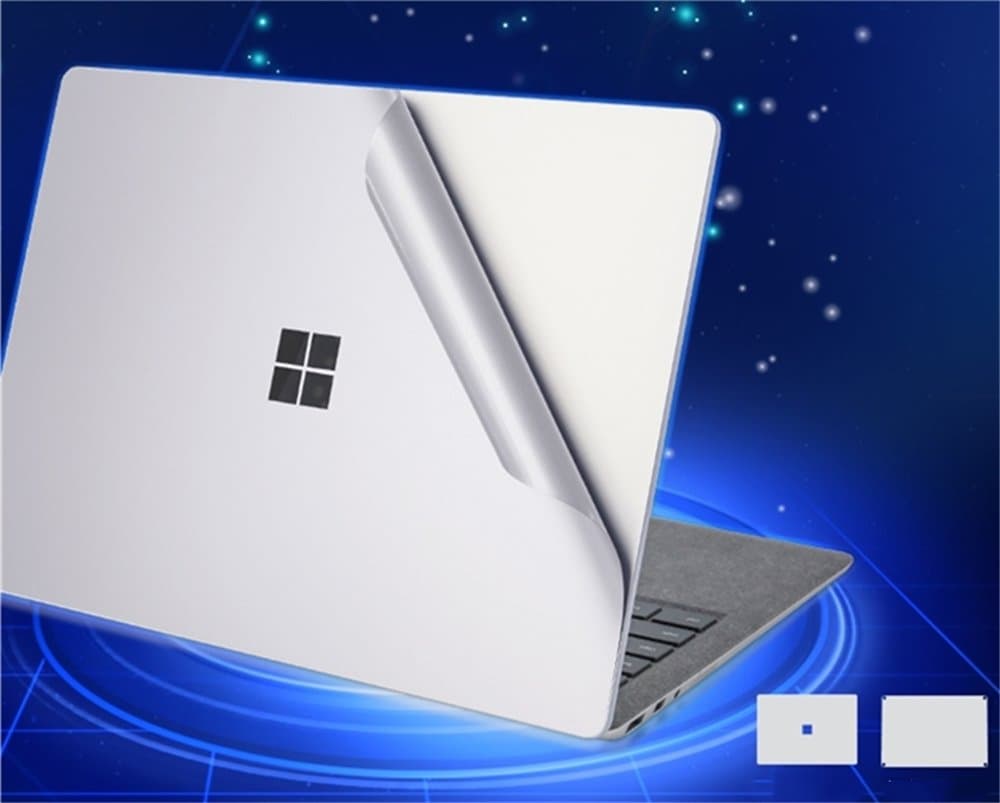 Microsoft Surface Laptop Body Decals Protective Skins Cover Sticker,3M Decal Decorative Full Protector (silver)
