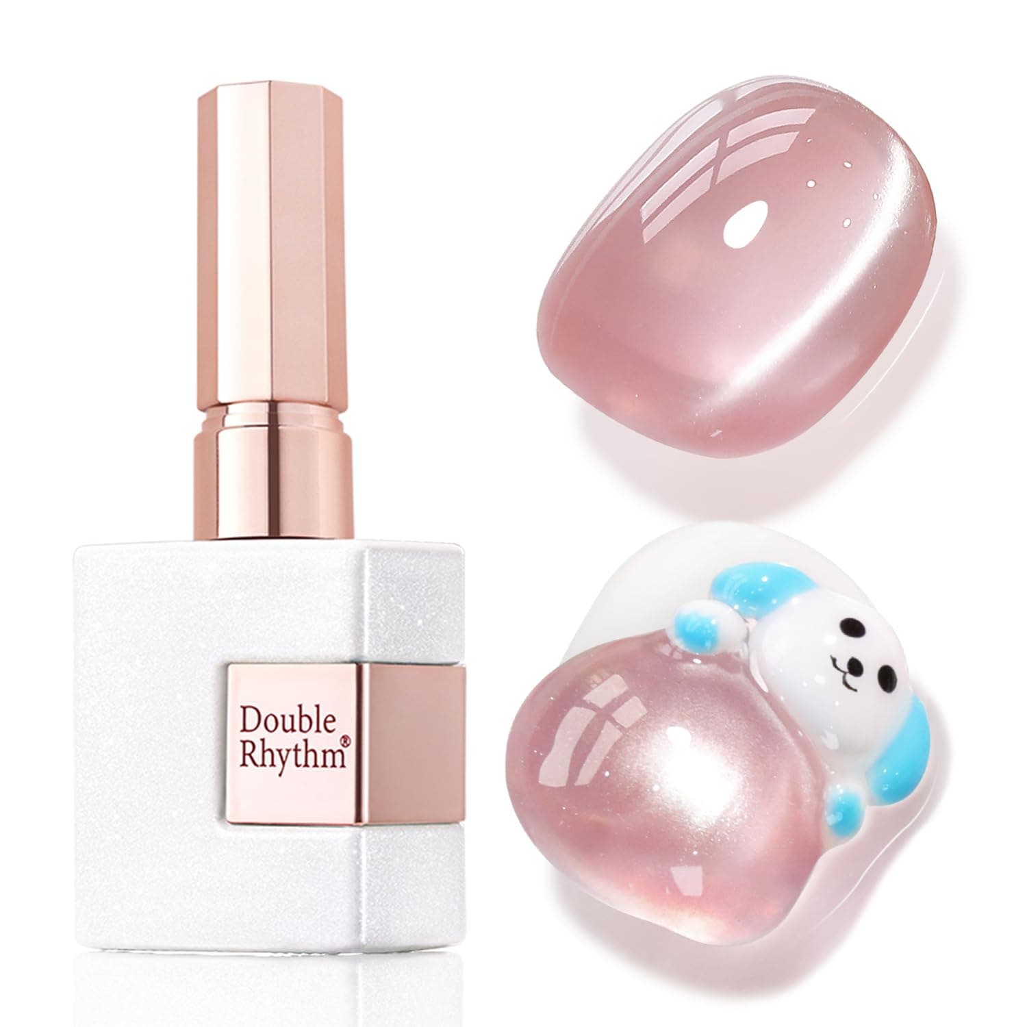 Jelly Glass Cat Eye Gel Polish with Magnet 15ML Holographic Glitter Shimmer Translucent Sheer Color Magnetic Nail Polish Salon DIY at Home (Jelly Pale Purple-MC1100)