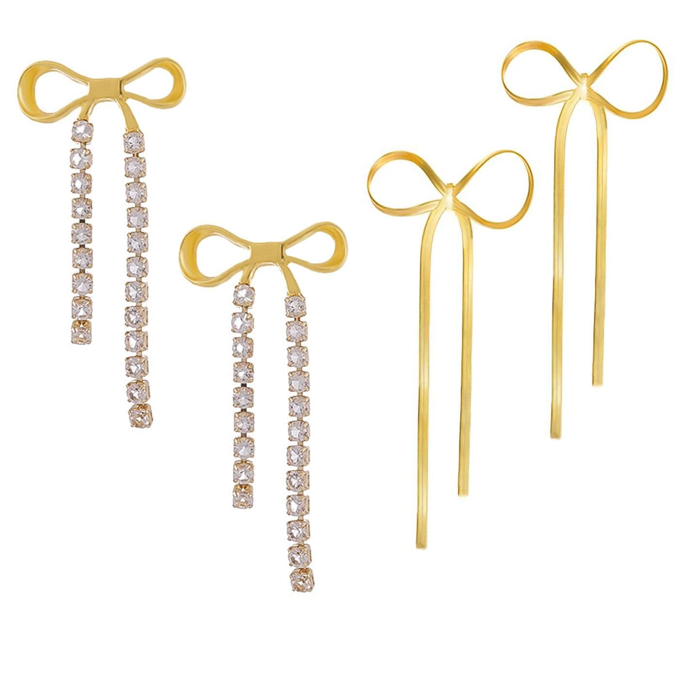 Gold Bow Earrings Pink Small Classic Bow Stud Earrings for Women Dainty Pearl Bow Dangle Earrings Hypoallergenic Gold Earrings Christmas Bow Earring for Women