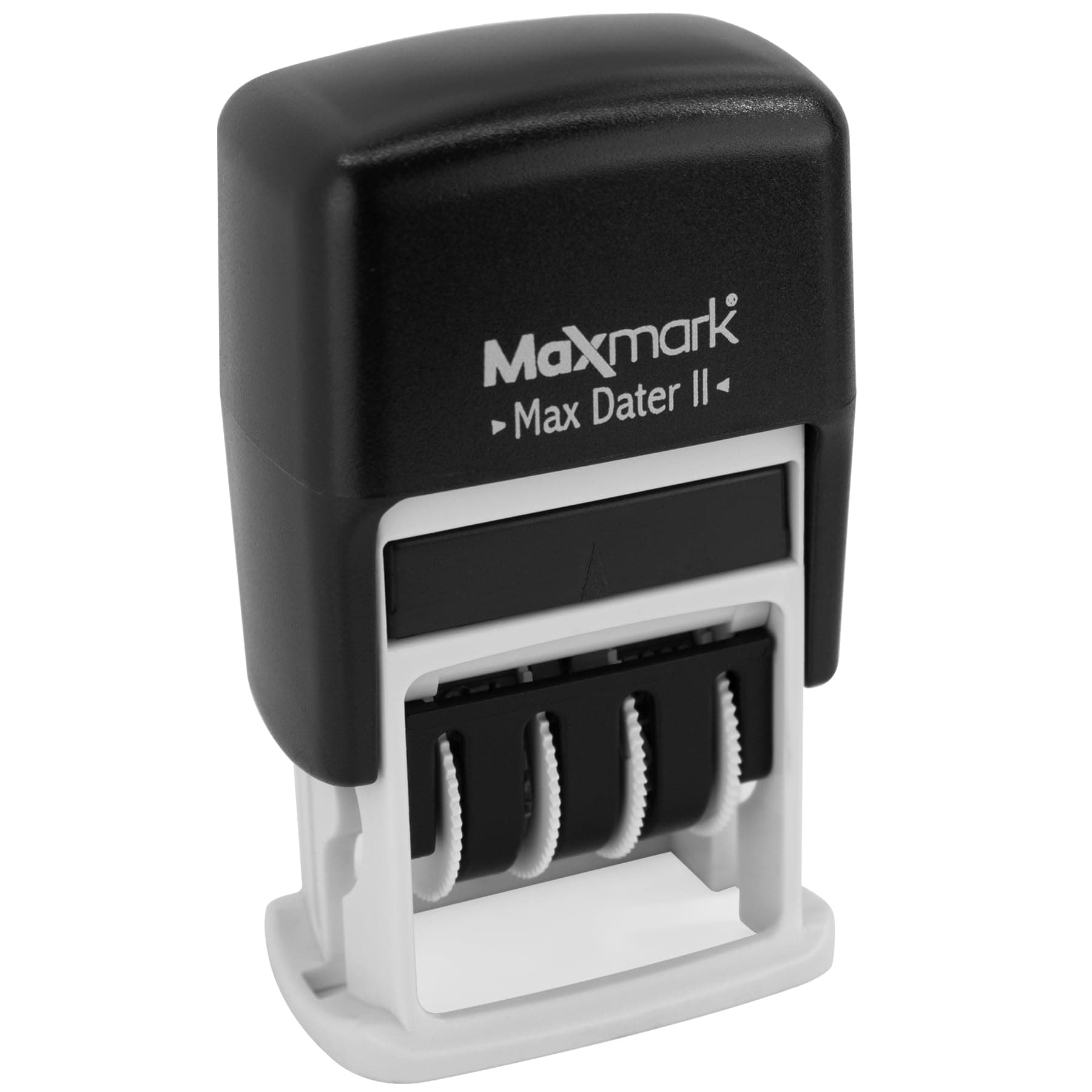 MaxMark Self-Inking Rubber Date Office Stamp with E-MAILED Phrase & Date - Black Ink (Max Dater II), 12-Year Band