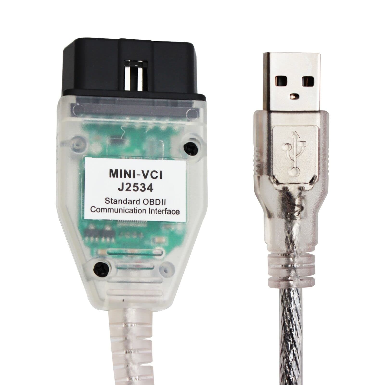 VCI J2534 Cable - Toyota TIS Techstream Diagnostic, USB to OBD2, Win XP/7/10 (32/64bit) Compatible