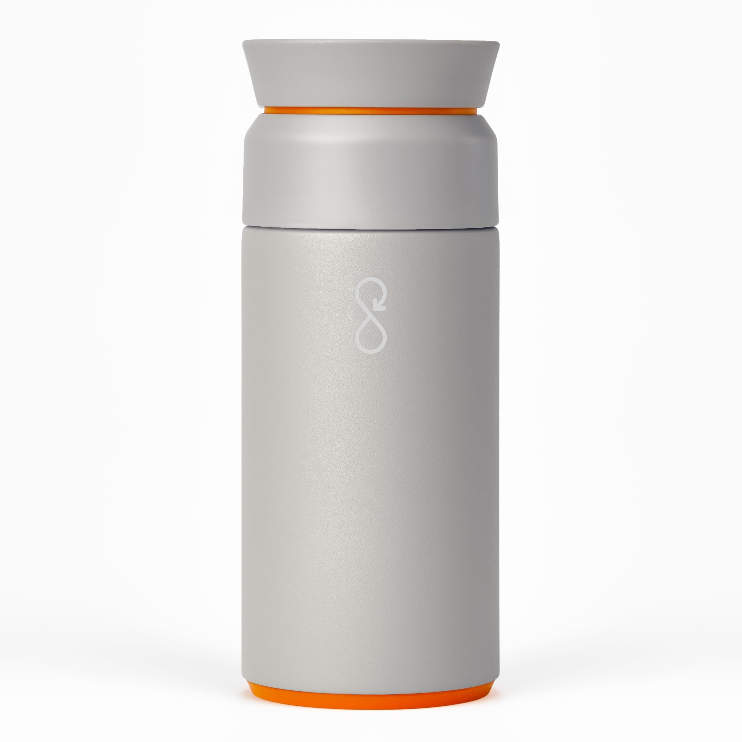 Recycled Stainless Steel Brew Flask - Eco-Friendly & Reusable Bottle - Rock Grey - 12 oz