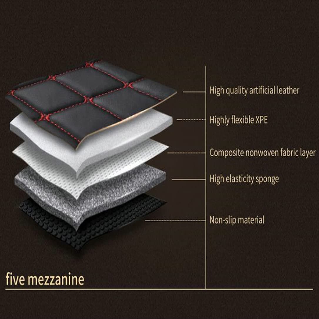 Customize All-Weather Protection Luxury Leather Floor Mats for Cars, SUVs, and Trucks According to Automotive Model (3D Black Floor mats for Cars)