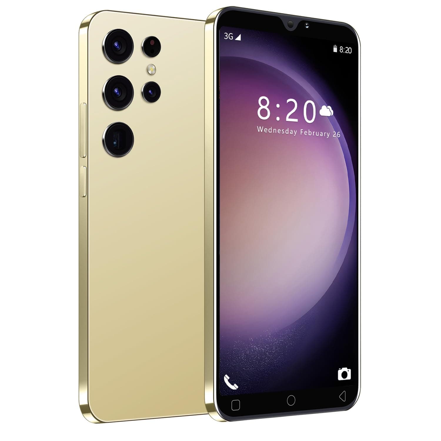 Cheap Mobile Phones, 5.0 Inch, Android 9.0, Dual SIM Dual Camera 3G/2G Smartphones, Quad Core, 16GB ROM【Expandable up to 128GB】, Support GPS/WiFi/Bluetooth/FM, Face Unlocked Phones (Gold)