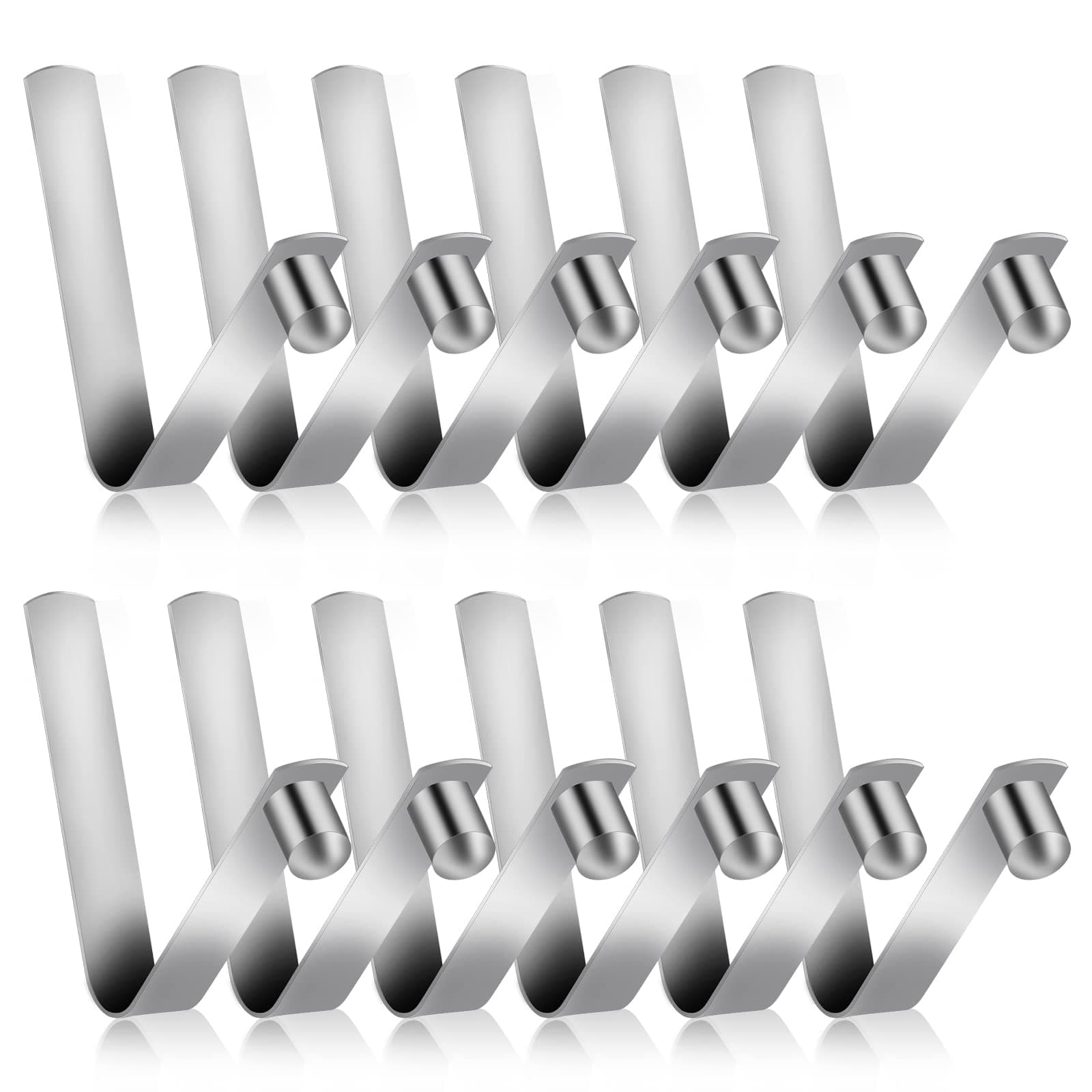 12 Pieces Tent Pole Spring Clips Push Button Spring Clip Stainless Steel Kayak Paddle Snap Clip Tube Locking Pin Clips for Kayak Paddle Camping Tent Pole 6mm