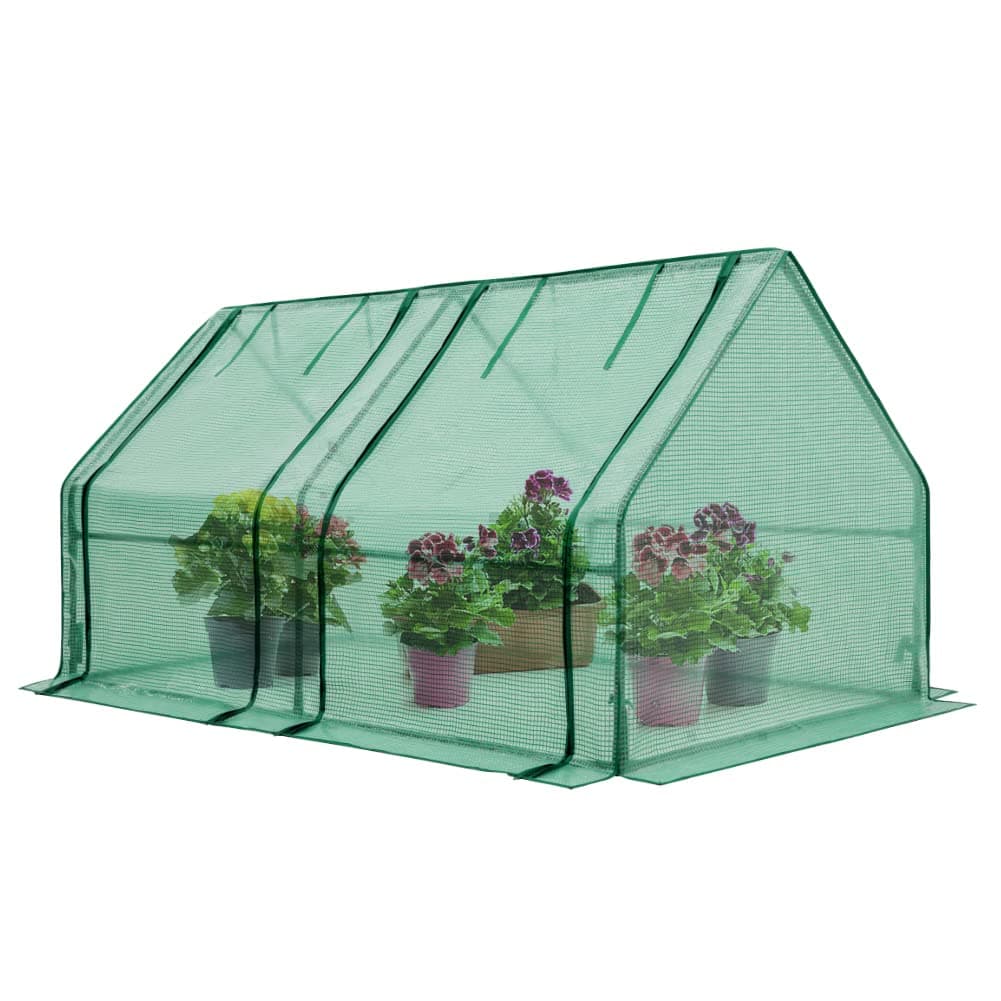 Mini Garden Portable Greenhouse 180 x 90 x 90 CM with Zipper Opening for Indoor Or Outdoor Plants