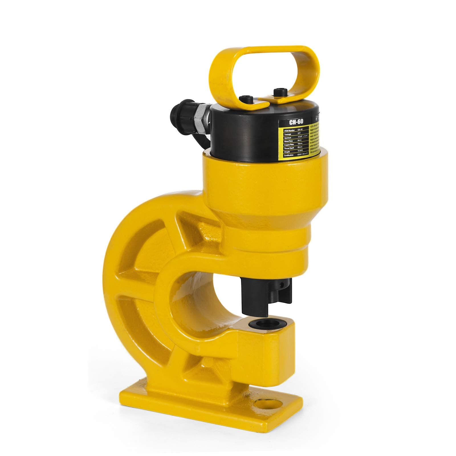 HODOY Ch60 Hydraulic Hole Puncher Punching Tool 31t Metal Plate Tool 10,5-20,5mm