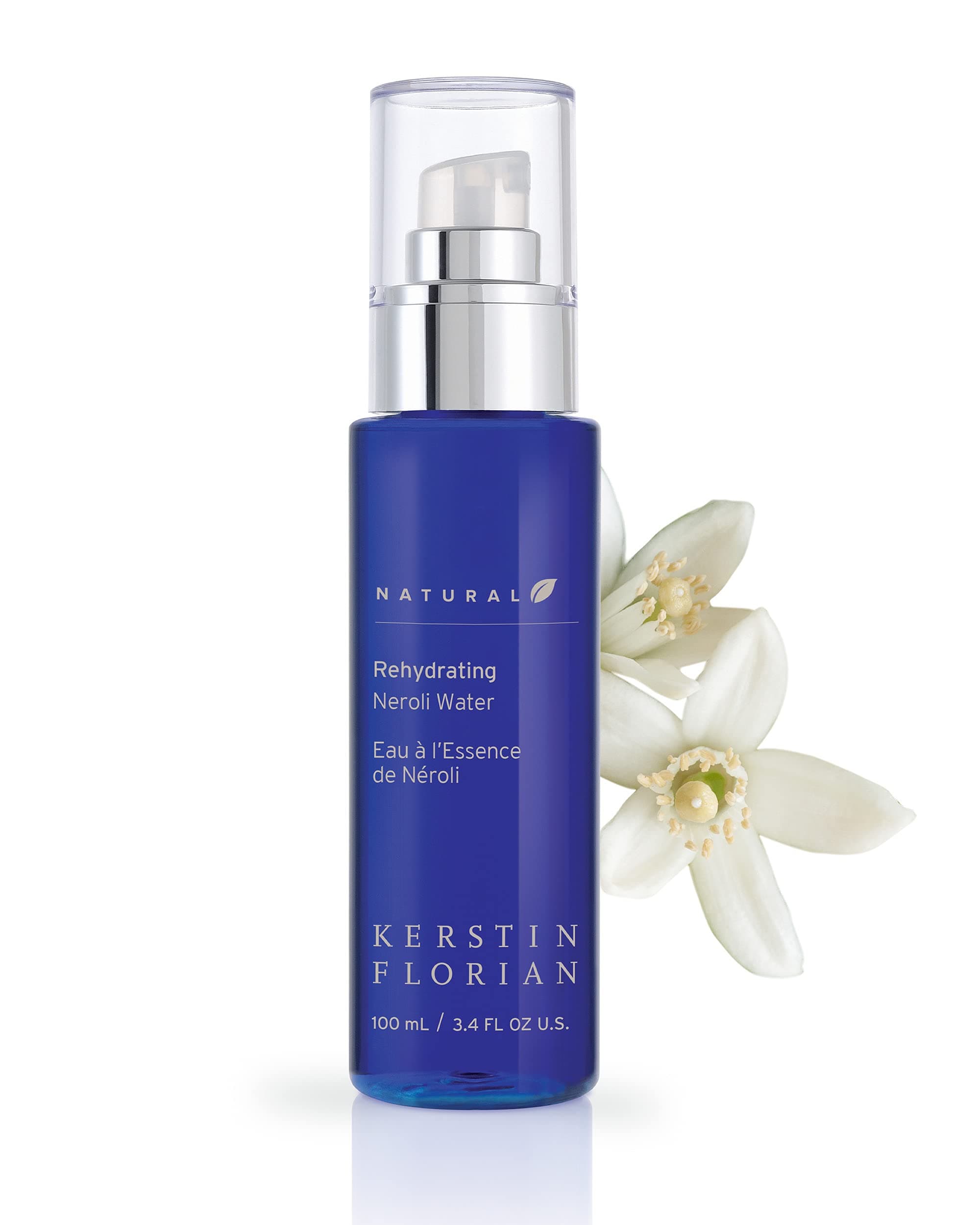 Kerstin Florian Neroli Water Face Mist | Orange Blossom Aromatherapy Spray | Hydrate & Refresh Skin with Probiotics & Peptides | All Natural | Vegan | Cruelty Free (3.4 fl oz)
