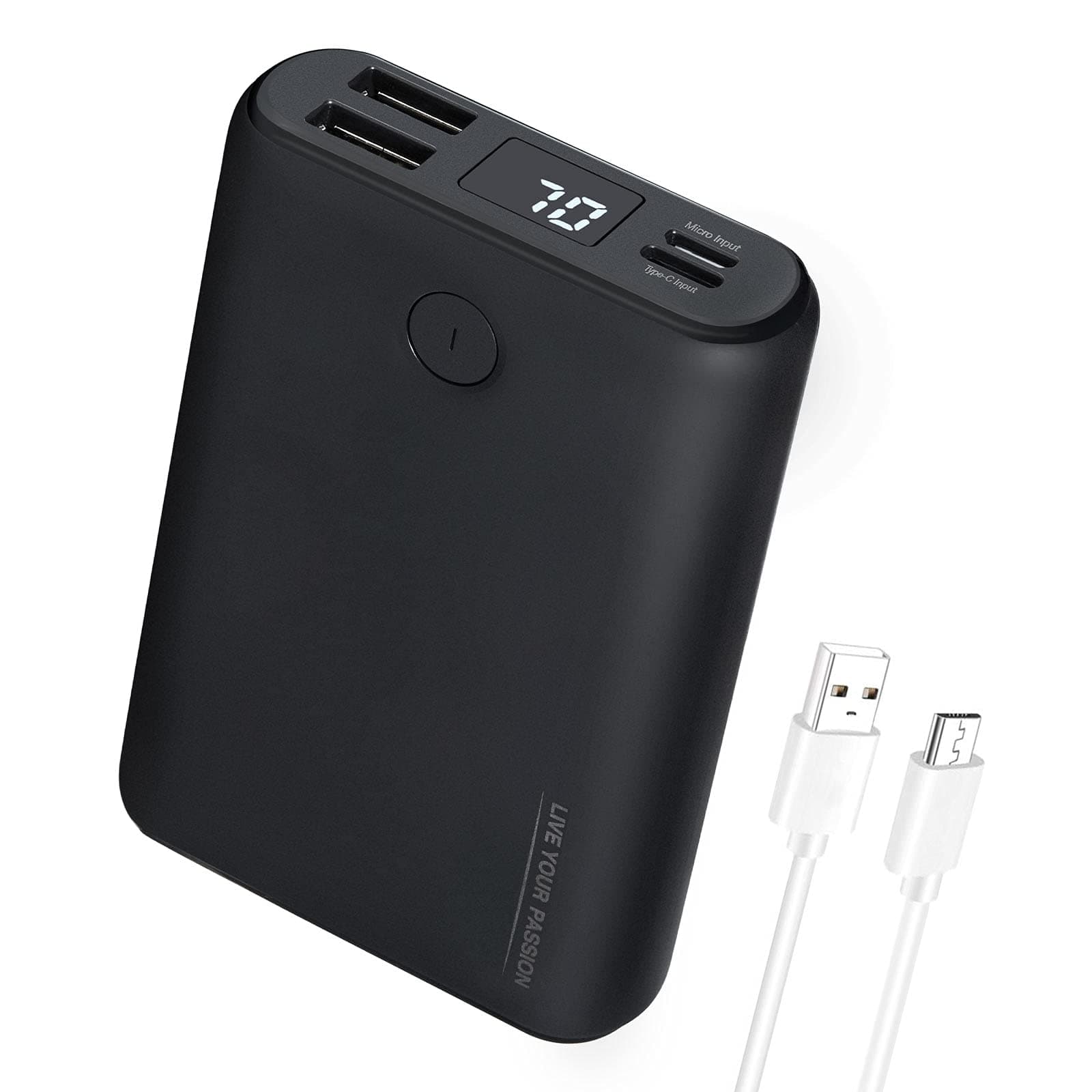 TIDEWE Power Bank, Rechargeable Battery Pack Suitable for Heated Clothes, USB-C 10000mAh Portable Charger with Dual Output Port for iPhone, Samsung Galaxy, and More（Include Power Bank & USB-C Only）