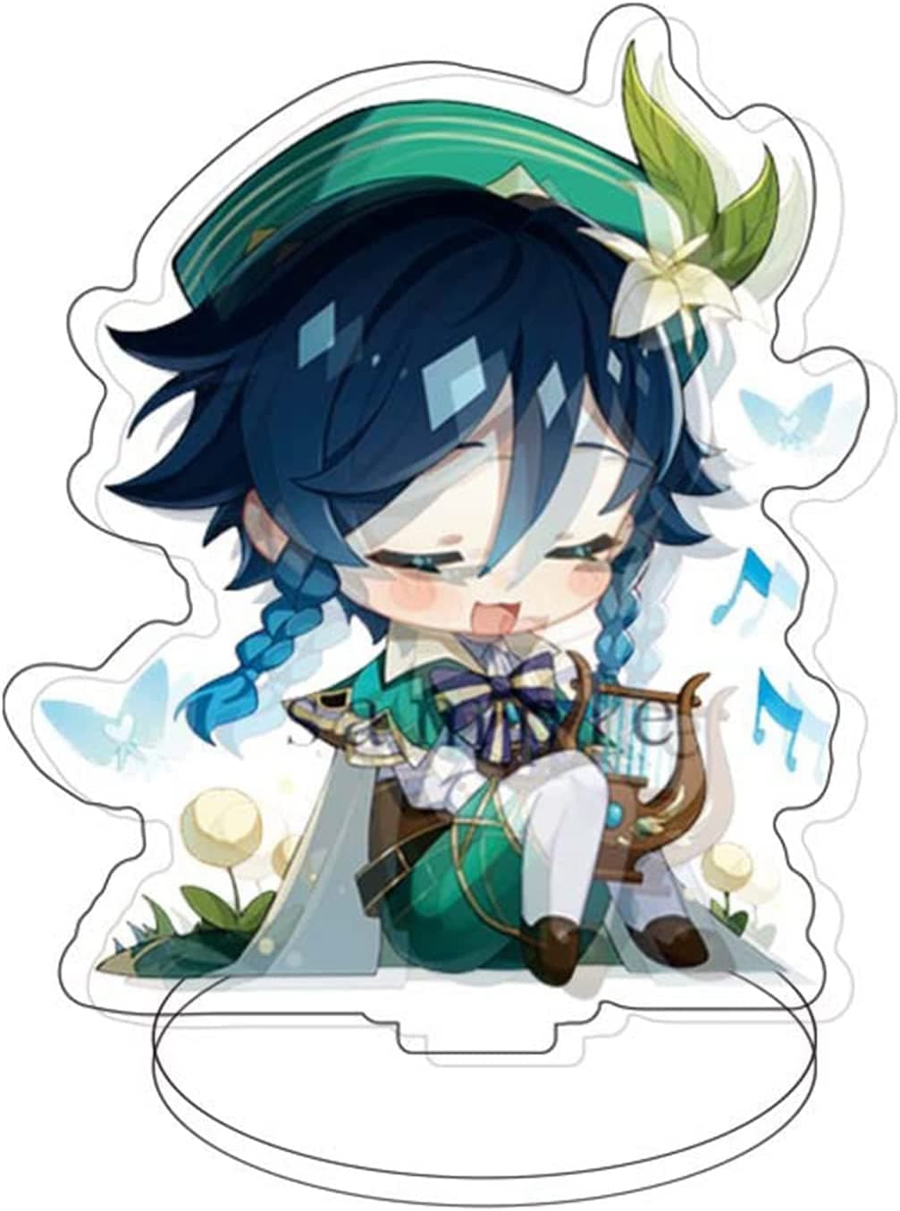 YURCNSA Genshin Impact Acrylic Stand Figure MiHoYo Anime Character Collectible Model Statue Toys Desktop Ornament Display Standing Figures 3.9 Inch (Color : Venti)