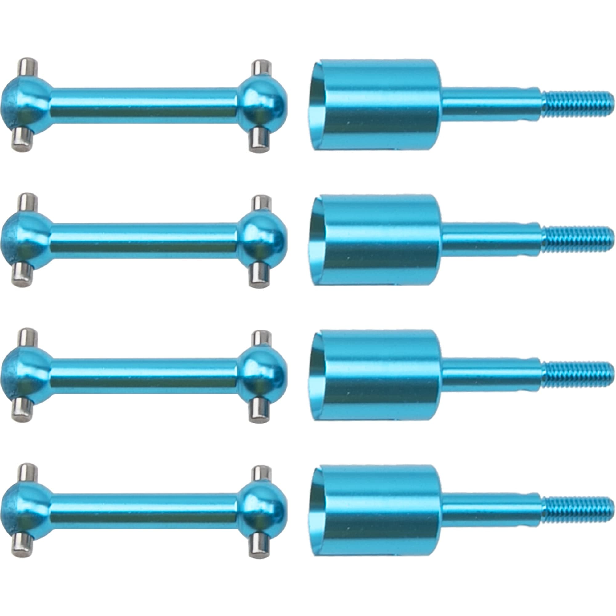 ShareGoo Metal Drive Shaft Dog Bone Dogbone & Wheel Stub Axle Cup Compatible with Tamiya TT01 TT-01 TT01D TT02 TT-02 1/10 RC Car Upgrade Parts