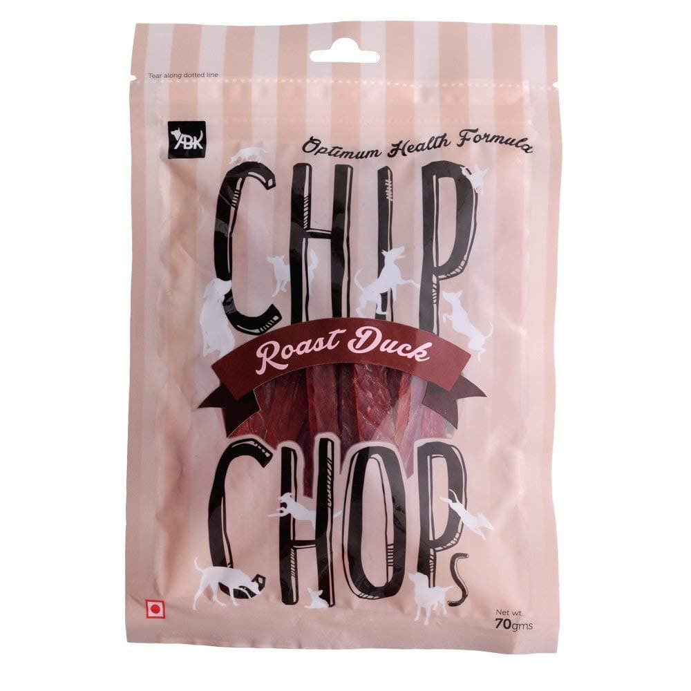 Chip Chops Roast Duck Slice, Dog Treats, 70g, Optimum Health Formula (Pack of 2)