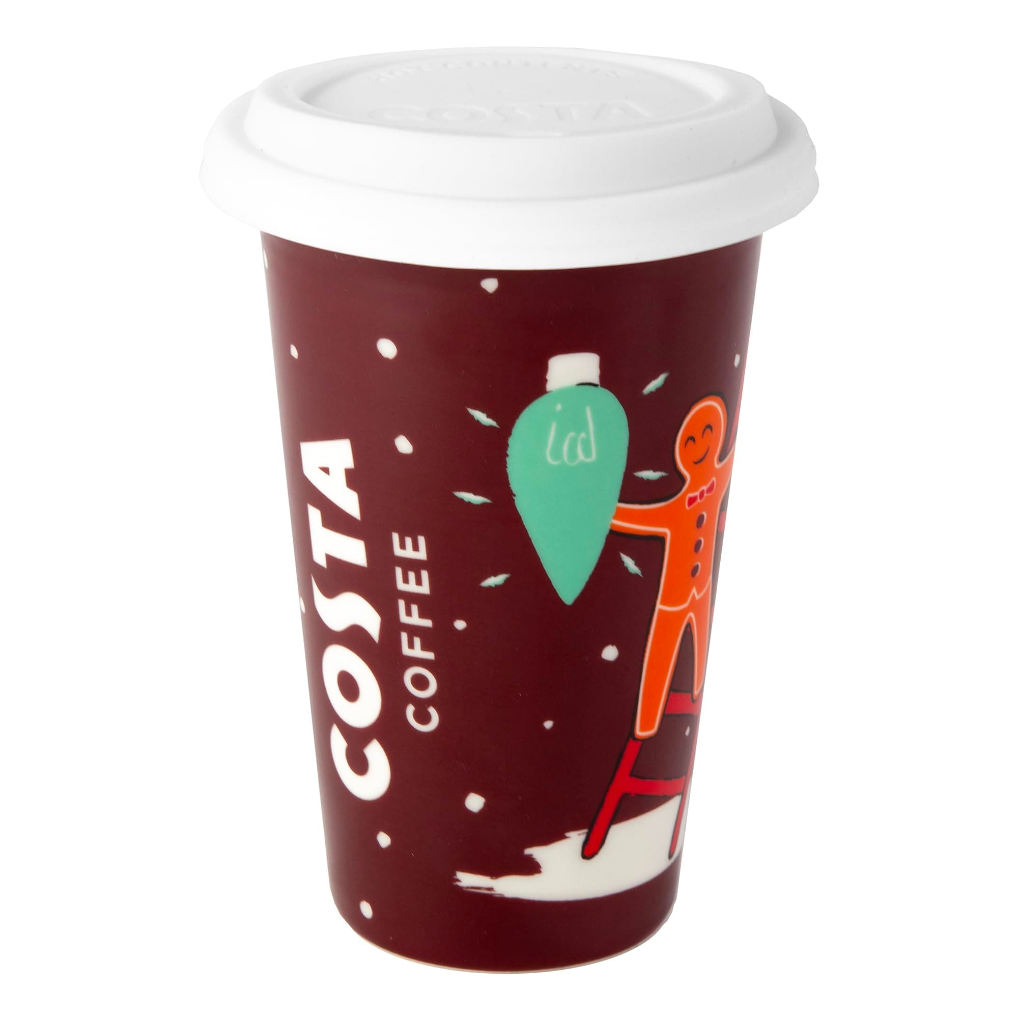 Costa Coffee Travel Mug - Festive Costa Travel Mug for Men and for Women - Travel Coffee Cup - Costa Coffee Gifts for Coffee Lovers
