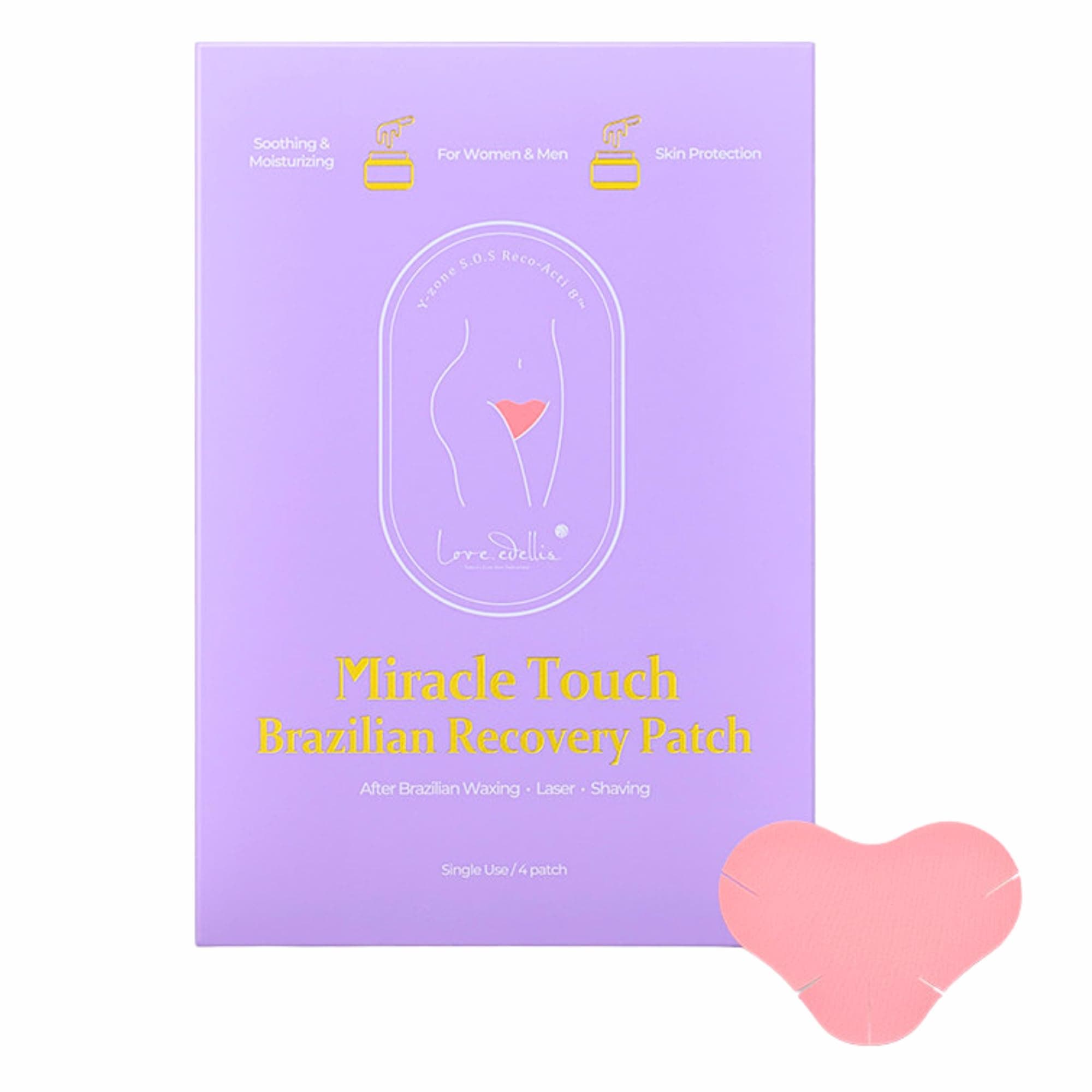 DOFT Korean Love Edellis Y-Zone Mask for Women & Men, Soothe & Moisturize the Skin After Waxing/Shaving/Laser Treatment, Hydrogel Vajacial Mask, Made from Natural Ingredient, Hypoallergenic Tested (4)