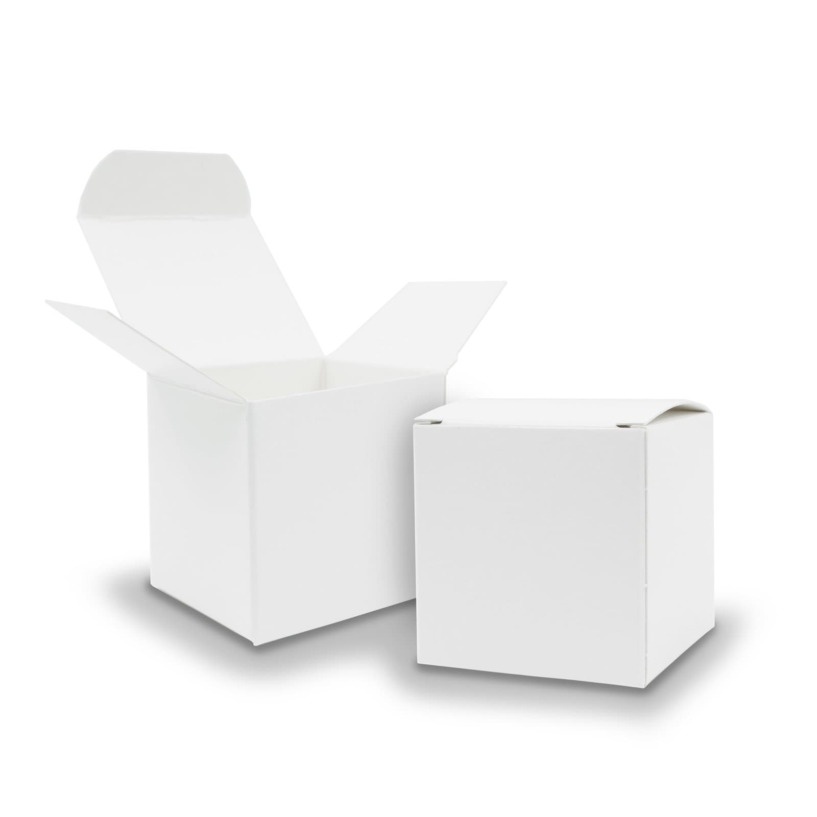 25 x itenga cube box, made of cardboard 6.5 cm x 6.5 cm, white gift box for filling (wedding, advent calendar, baptism, birthday). Gift for communion) blank.