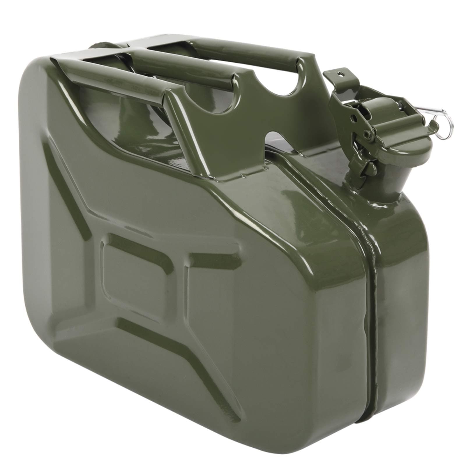 10 Litre Metal Store Container For Gasoline Petrol Diesel, Oil Storage Can with Spout Fuel