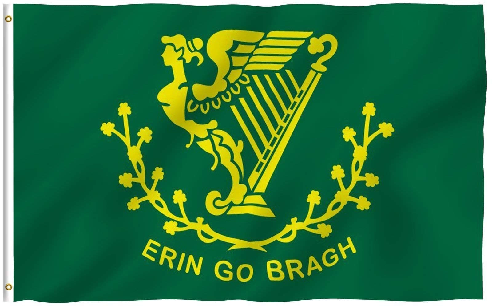 Fly Breeze 3x5 Foot Erin Go Bragh Flag - Vivid Color and UV Fade Resistant - Canvas Header and Double Stitched - Ireland Forever Flags Polyester with Brass Grommets 3 X 5 Ft