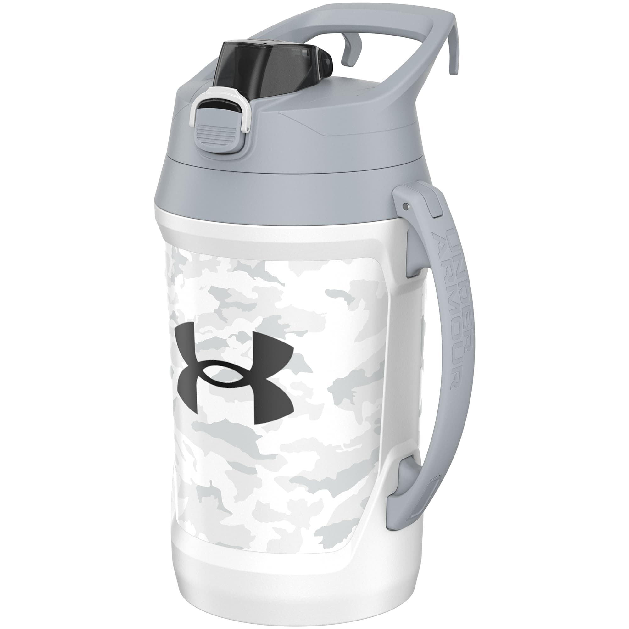 Sports Water Jug, 64oz Insulated Water Bottle w/Handle, Half Gallon, Fence Hook, Leak Resistant, Baseball, Football & More