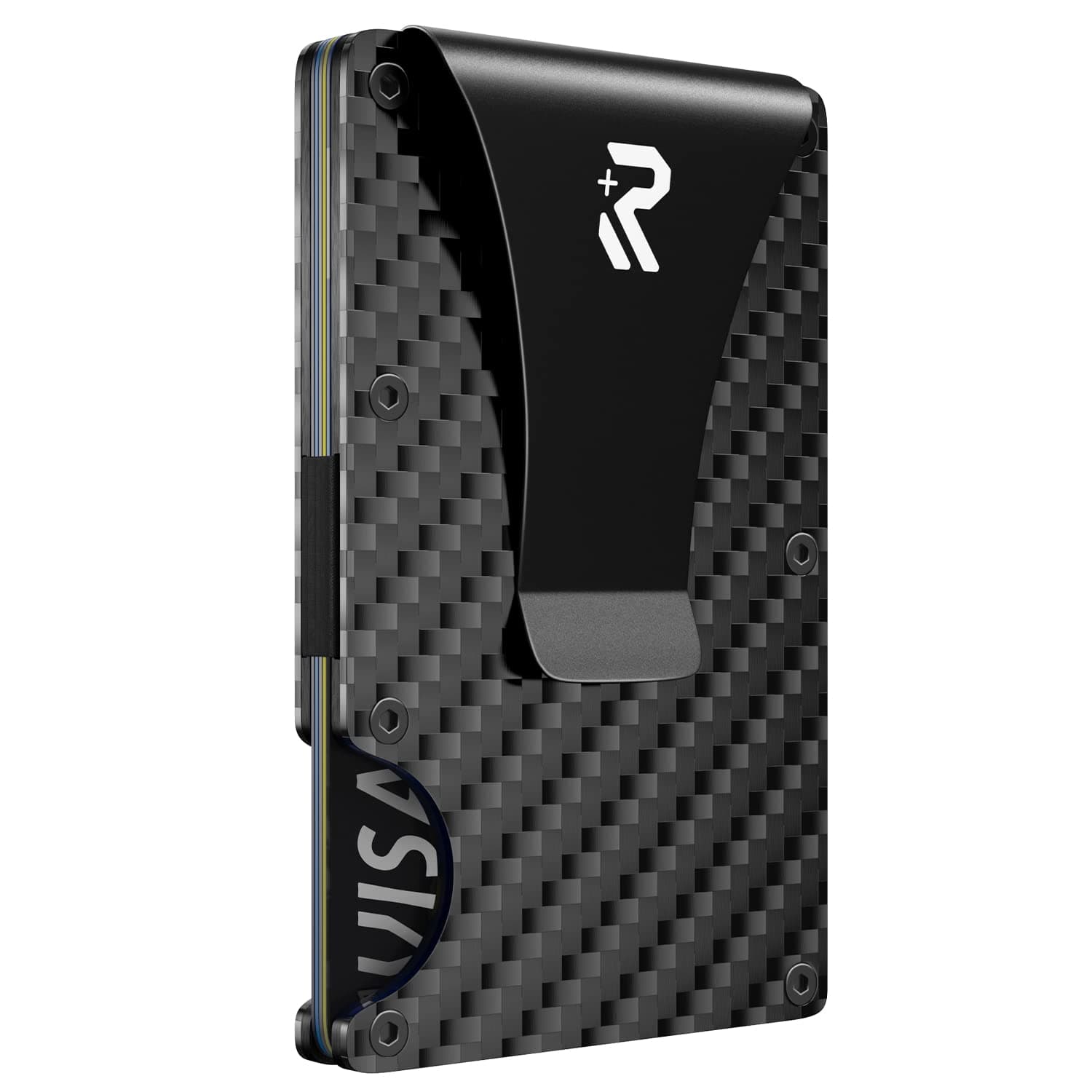 Carbon Fiber Wallet, RealPlus RFID Blocking Card Holder for Men, Minimalist Money Clip-Gifts for Men, Fathers, Boyfriends Birthday