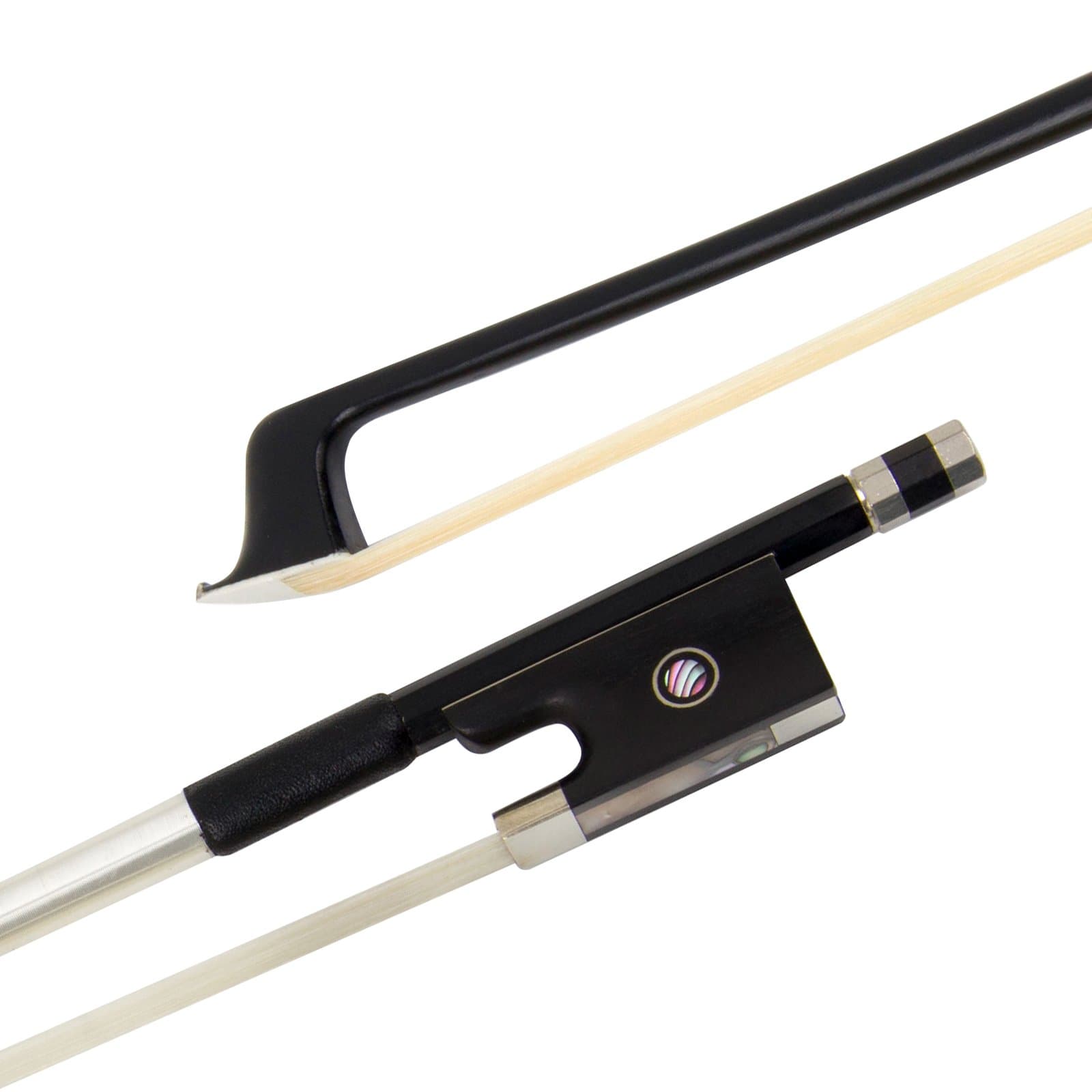 Carbon Fiber Violin Bows: Lightweight Violin Bow 4/4, Anti-Deformation Full Size Fiddle Bow, Ultra-Stretchy Horse Hair, Gift for Professional, Beginner, Adults, Kids Violins Practice (Black)
