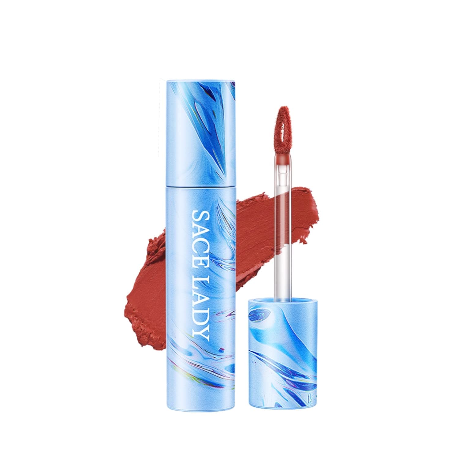 SACE LADY Velvet Matte Lipstick, Ultra-Smooth Pigmented Lip Color, Long Lasting Non-drying Lightweight Lips Makeup for Lip Cheek Cosmetics 0.11Oz (#02-1pc)