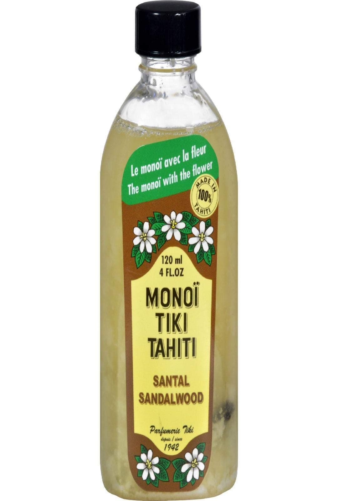 Monoi Tiki Tahiti®, Coconut Oil, Santal Sandalwood, 4 fl oz (120 ml)