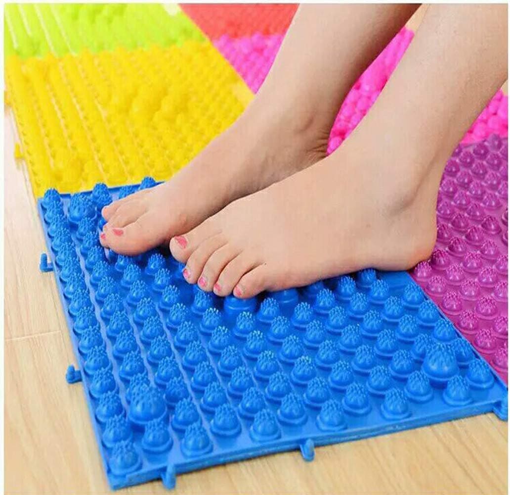 Foot Massage Mat Massage Pad Acupressure Mat Bathroom Mat Yoga Mat Outdoor Game 2 PCS (Blue)