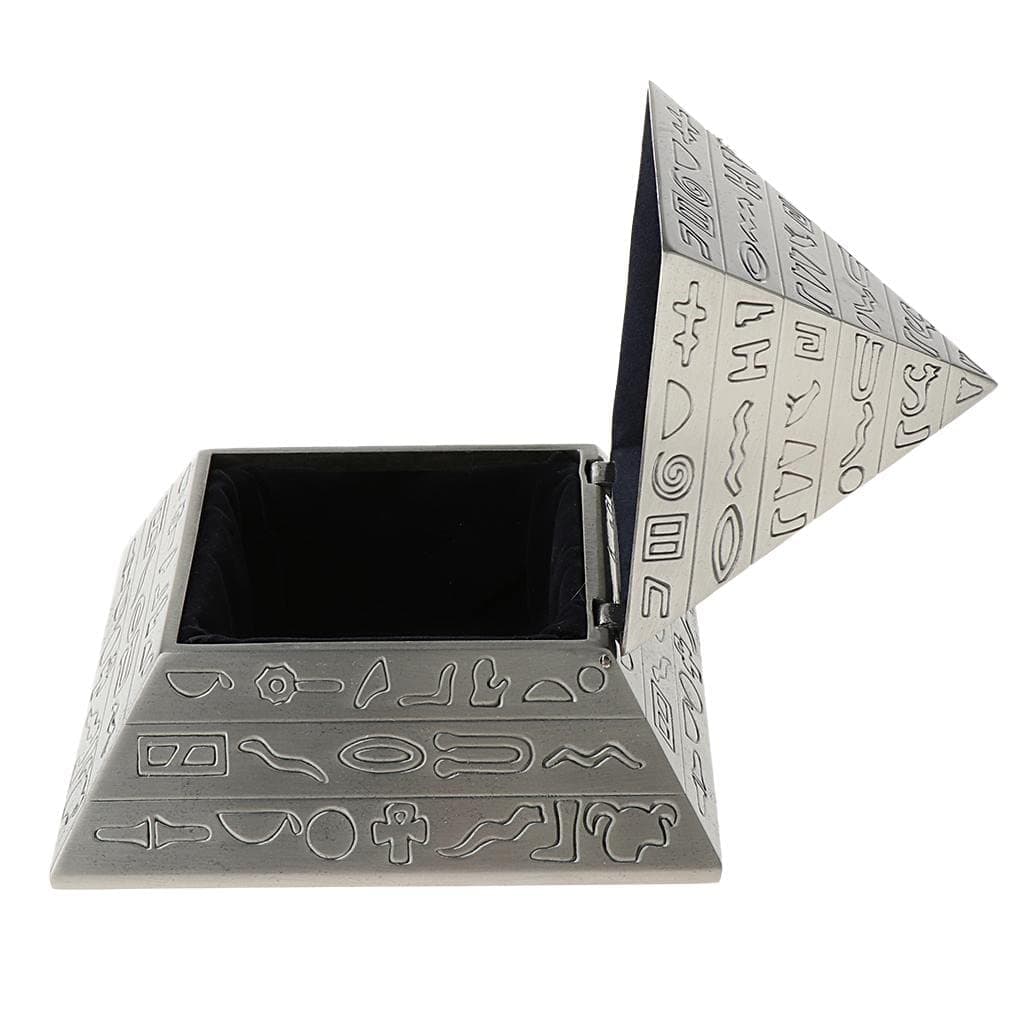Aswadh Zinc Alloy Metal Crafts Home Decor Egyptian Pyramids Jewelry Box Trinkets Storage Box